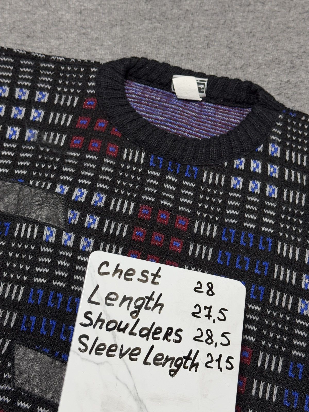 Vintage SERGIO VALENTE Men's 2X Sweater Abstract Coogi-style Biggy Size US XXL / EU 58 / 5 - 3 Thumbnail
