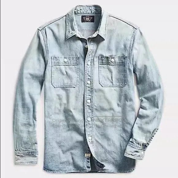 RRL Ralph Lauren RRL Ralph Lauren Outdated workwear denim youth shirt Size US L / EU 52-54 / 3 - 6 Thumbnail