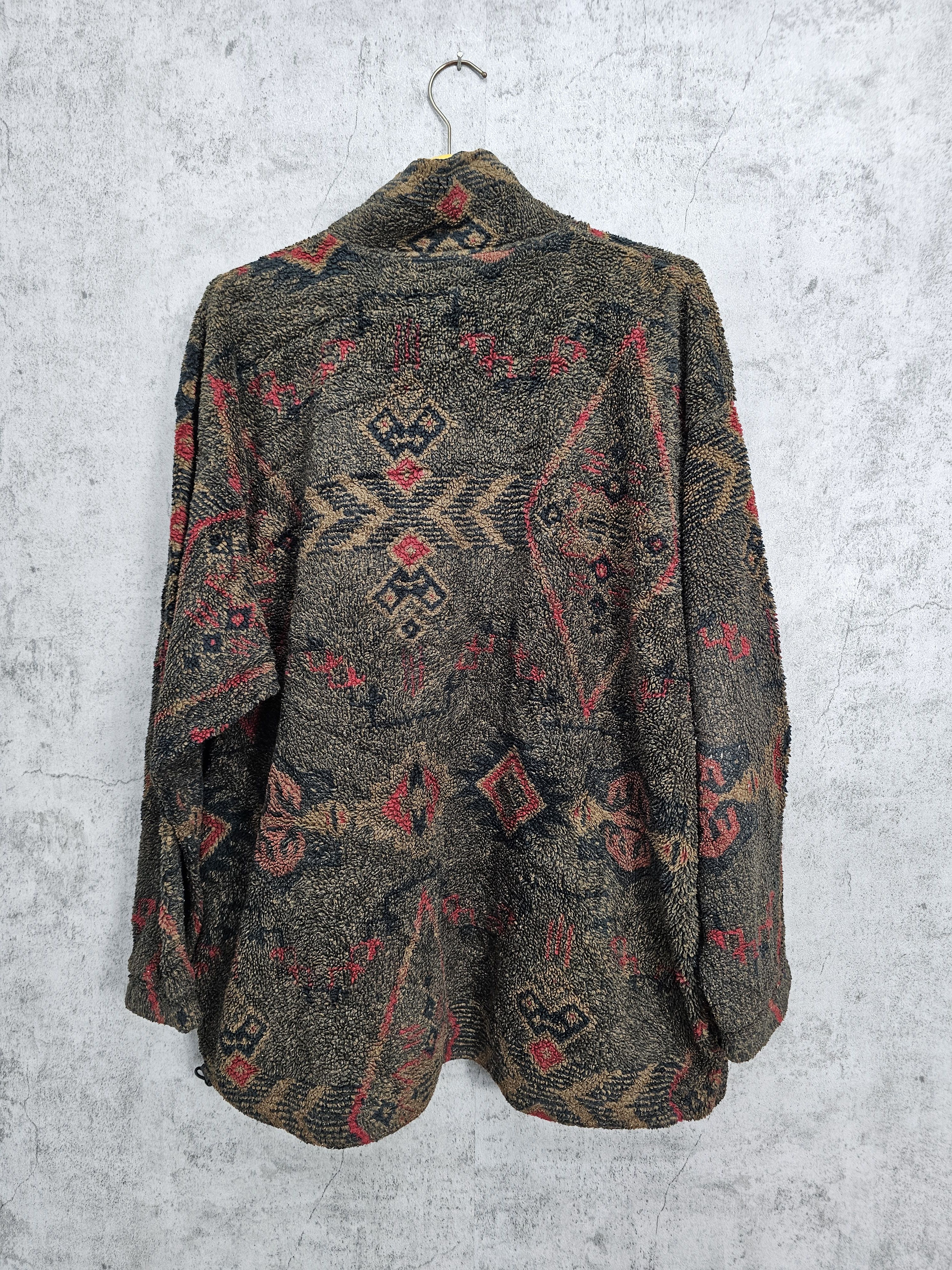 Other Vtg ALPS Aztec Abstract Design Hiking Fleece Jacket J0044 Size US XL / EU 56 / 4 - 2 Thumbnail