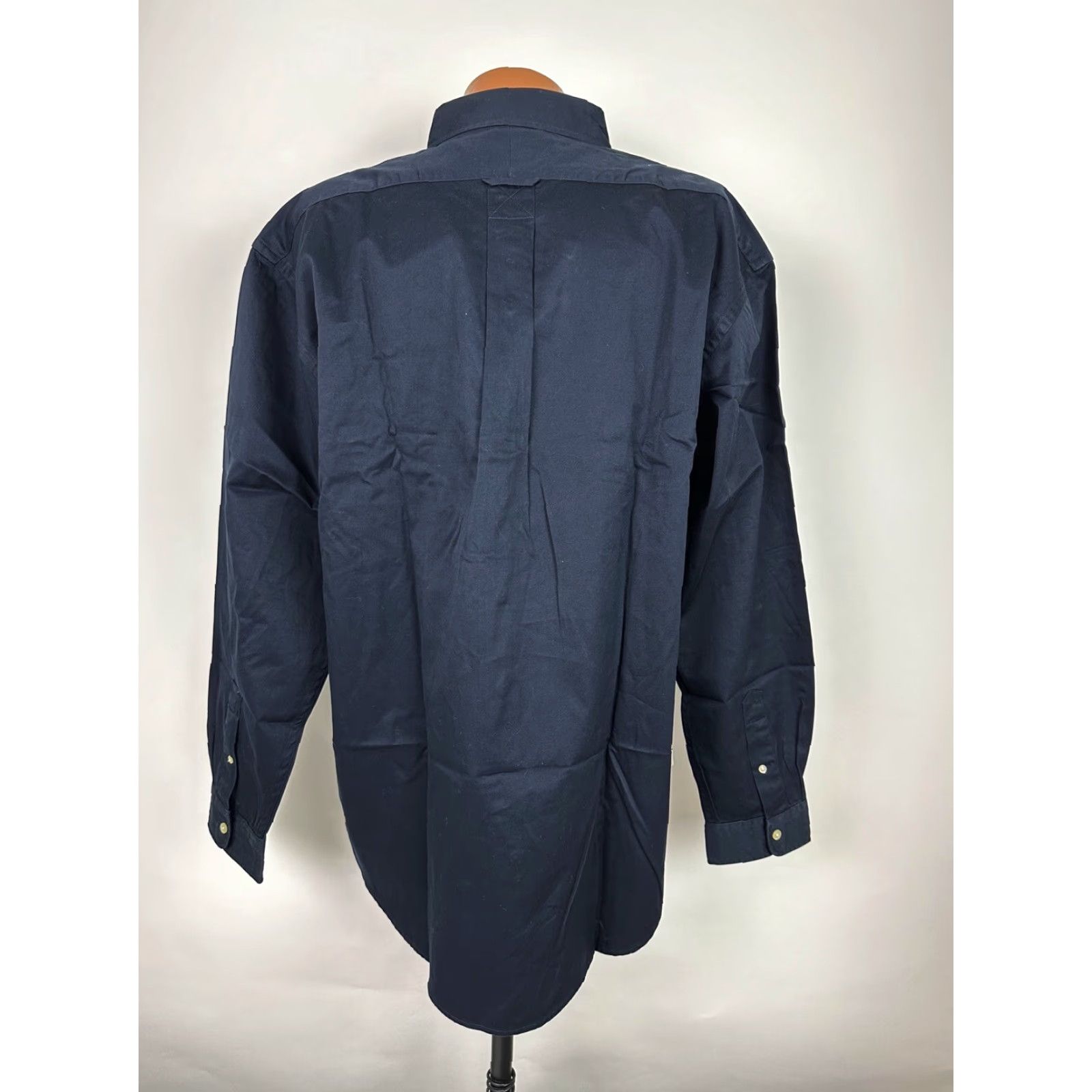 Vintage CAVEMAN COTTON TWILL BUTTON-DOWN SHIRT MEN L TALL NAVY LONG SLEEVE CASUAL MENS Size US L / EU 52-54 / 3 - 6 Thumbnail