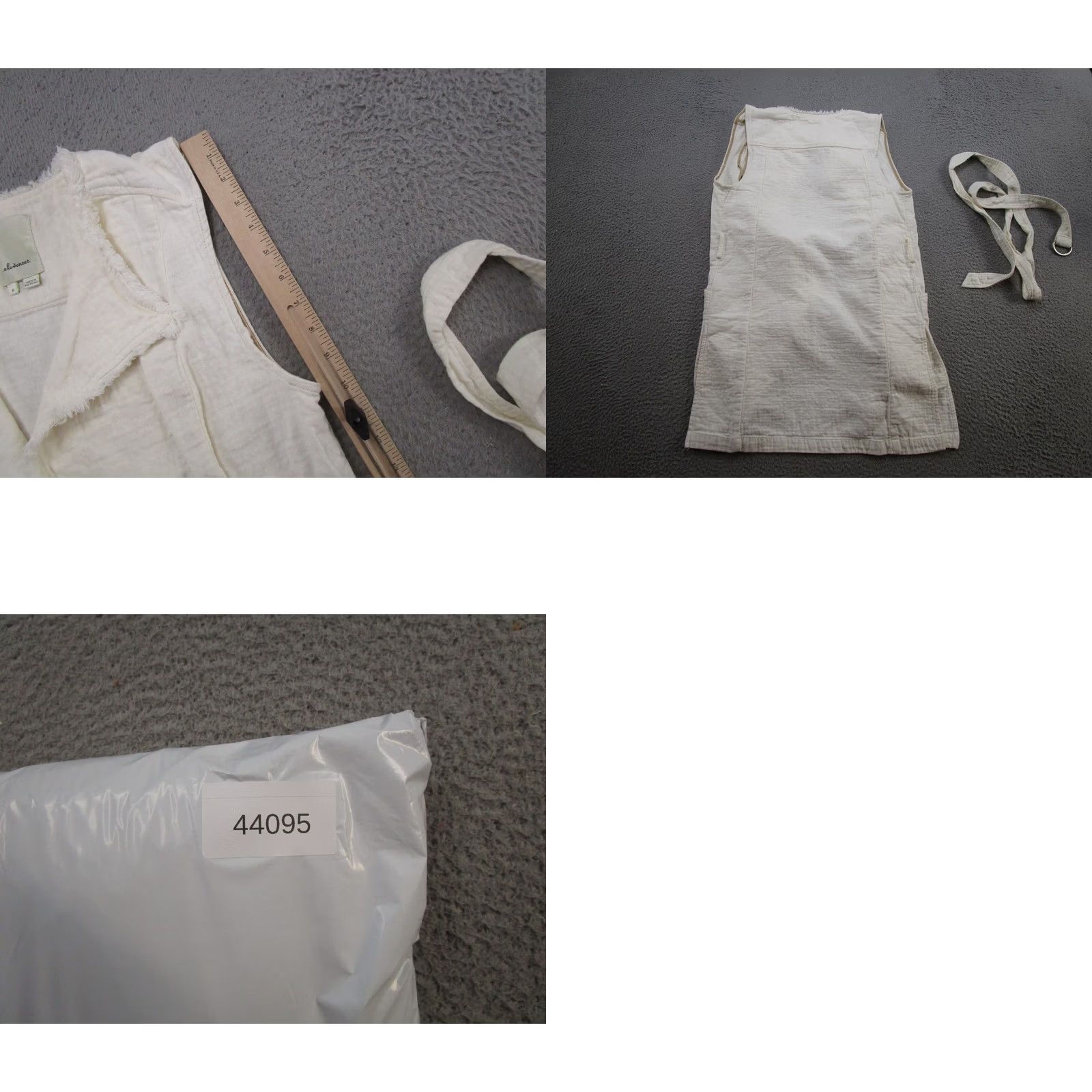 S Mサイズ Lands Lands End Vest Womens Small Light Grey Down Filled Mid
