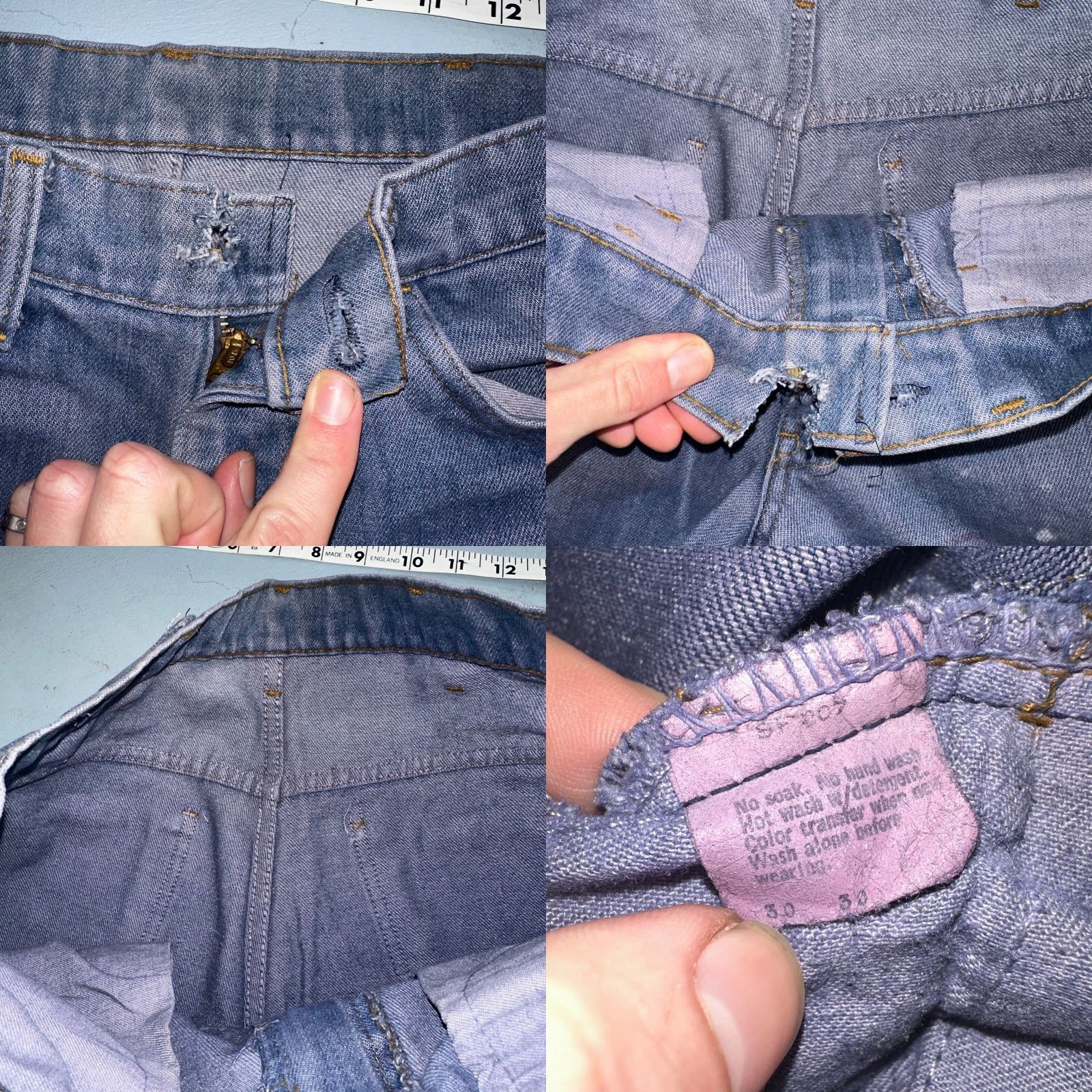 Levi's Levi's 646 Vintage 70s USA Orange Tab Bootcut Jeans 29x28 Blue Bell Bottom Cotton Denim Mens Regular 30 Inseam 30 Sleeved? Size US 30 / EU 46 - 9 Thumbnail