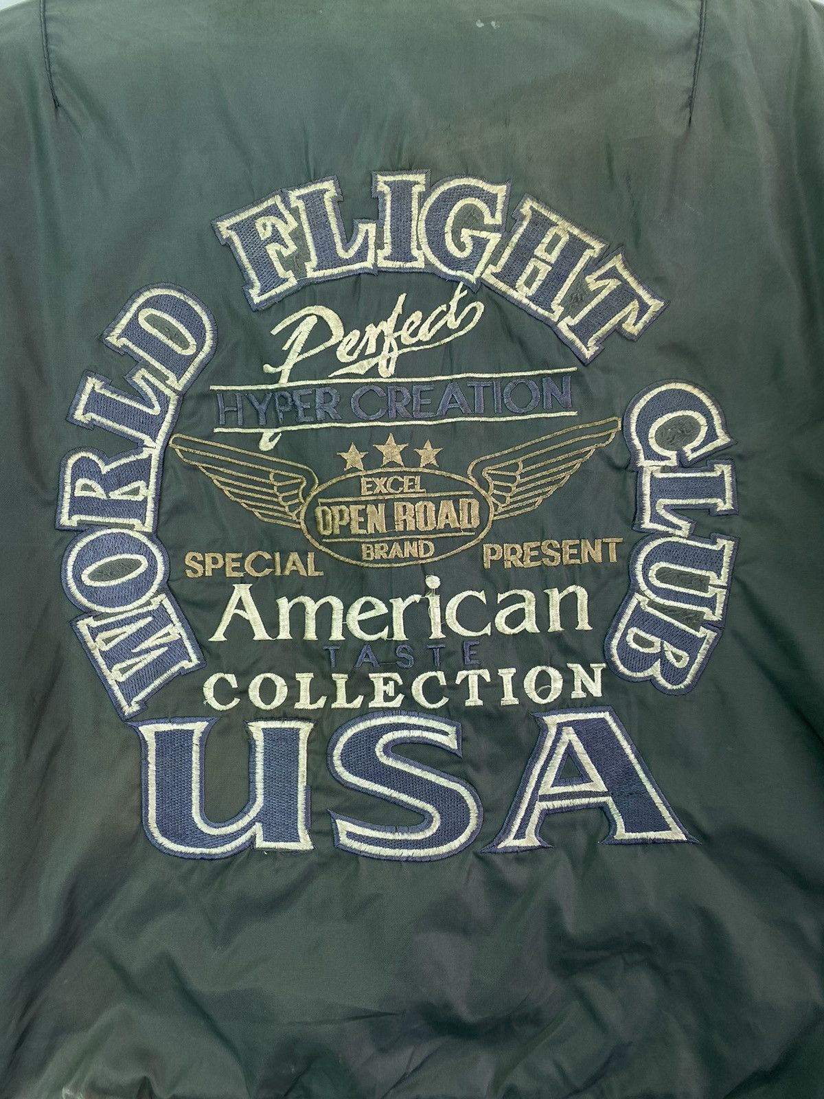Vintage Vintage ma-1 aviator embroidered logo flight jacket Size US L / EU 52-54 / 3 - 2 Thumbnail