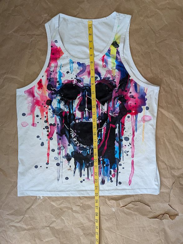 Shein Manfinity skull rainbow drip 3D tank top size XL Size US XL / EU 56 / 4 - 3 Thumbnail