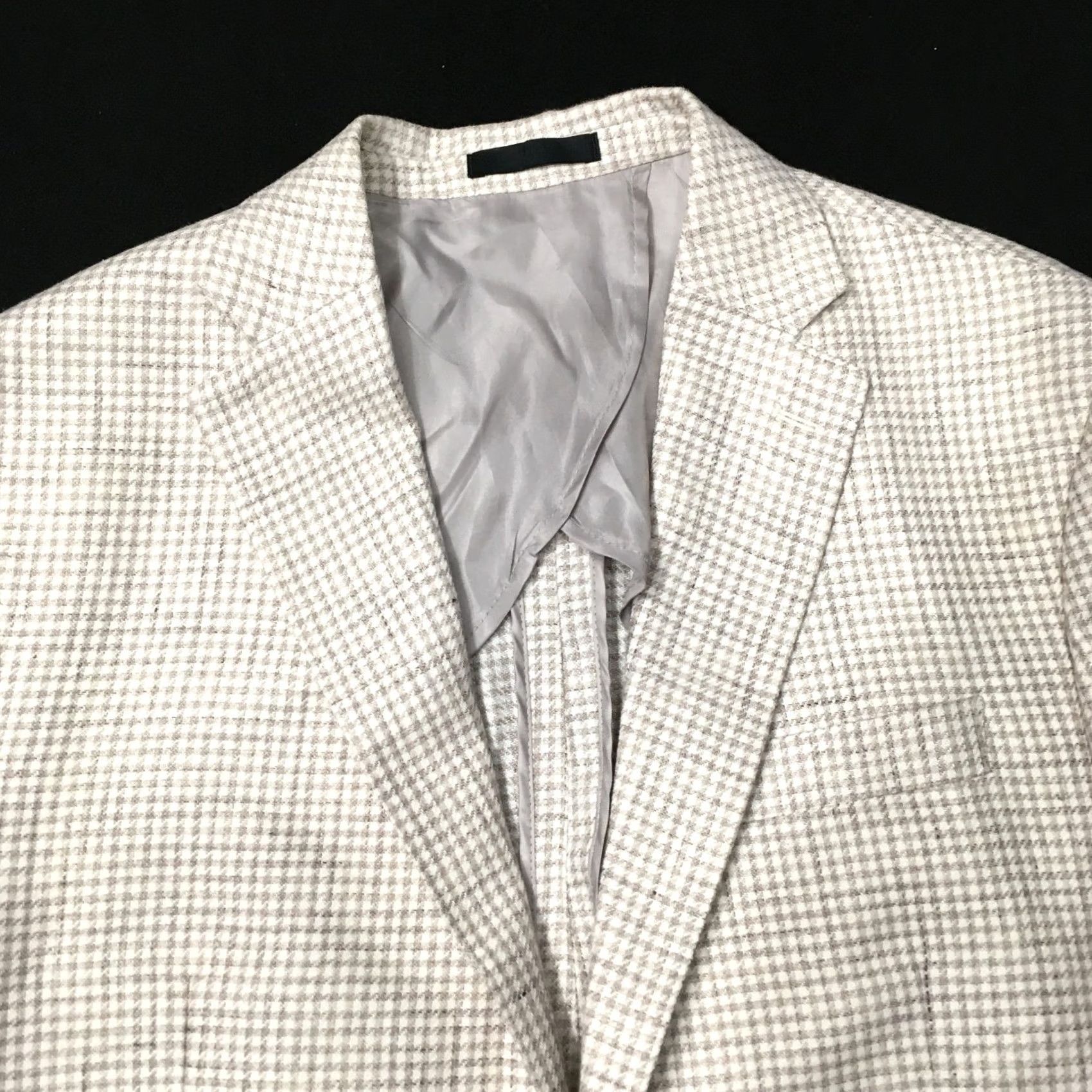 Vintage Patrick James Blazer Jacket Mens Linen wool Beige Preppy Size 42R - 2 Thumbnail