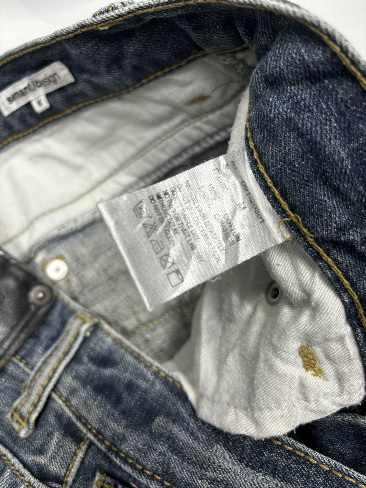 If Six Was Nine SEMANTIC DESIGN FLARED JEANS DISTRESSED DENIM Size US 31 - 13 Thumbnail
