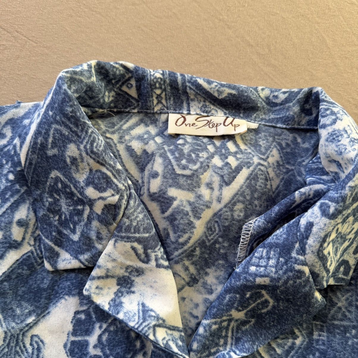 Other Vintage One Step Up Artisan Printed Resort Collar Shirt Size XL / US 12-14 / IT 48-50 - 4 Thumbnail