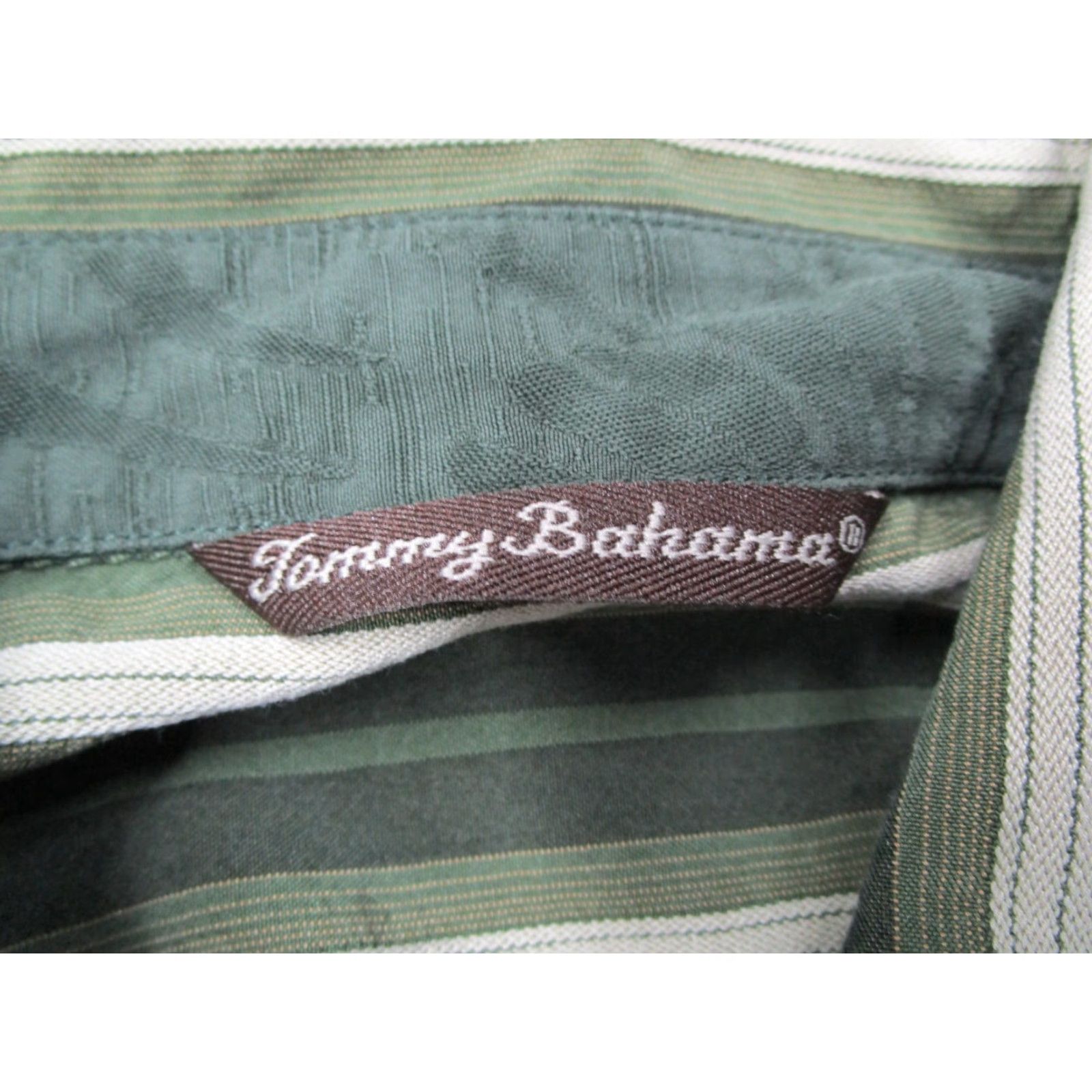 Tommy Bahama TOMMY BAHAMA Shirt Mens Medium Green Button Up Silk Wool Retro Casual Work Shirt Size US M / EU 48-50 / 2 - 3 Thumbnail