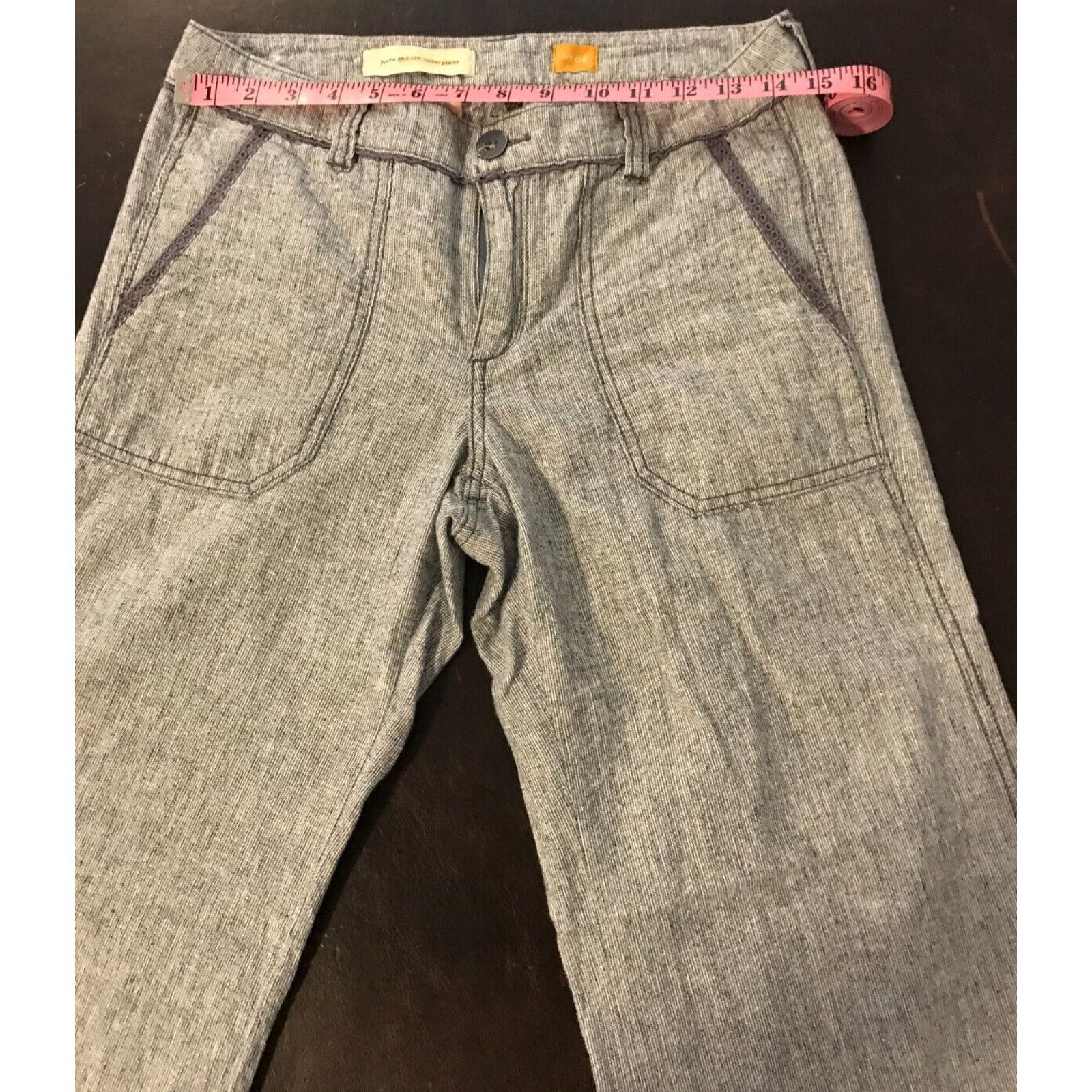 Anthropologie Anthropologie Pilcro and the Letterpress Blue Wide Leg Pant Size 28" / US 6 / IT 42 - 4 Thumbnail