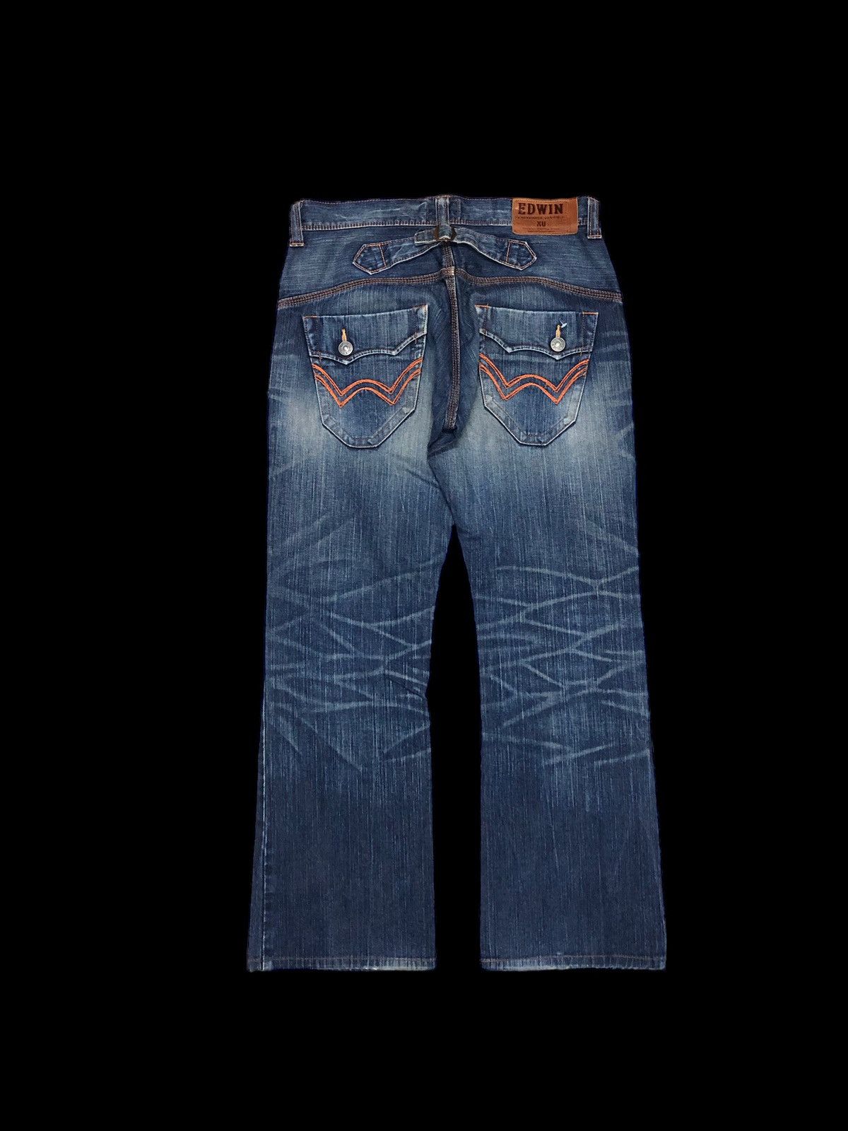 Edwin × Japanese Brand FLARED EDWIN BUCKLE BACK DENIM Size US 33 - 2 Thumbnail