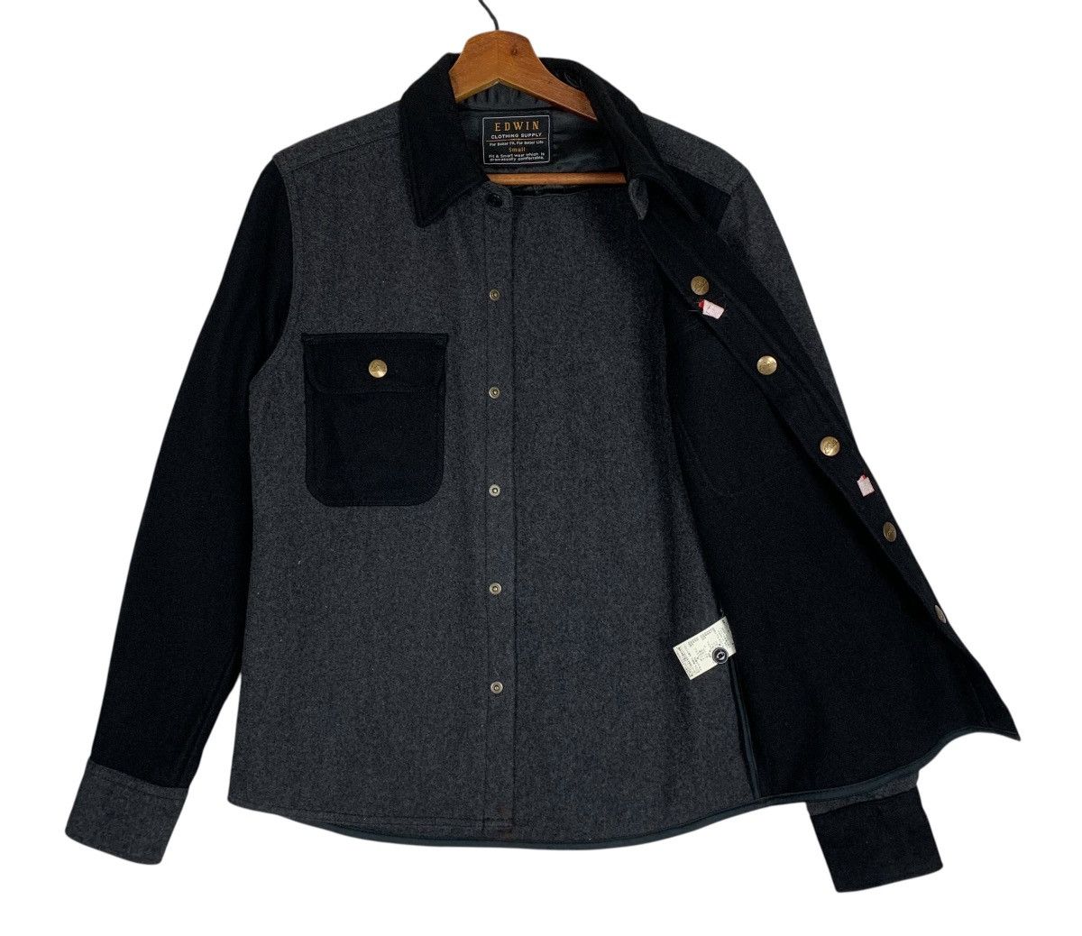 Edwin × Japanese Brand Edwin Clothing JapaneseBrand StreetWear Snap Button Jacket Size US S / EU 44-46 / 1 - 6 Thumbnail