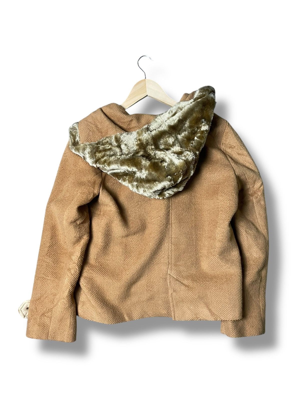 Japanese Brand × LOWRYS FARM × Vintage LOWRYS FARM Double Breasted Fluffy Hooded Coat(90) Size US L / EU 52-54 / 3 - 5 Thumbnail