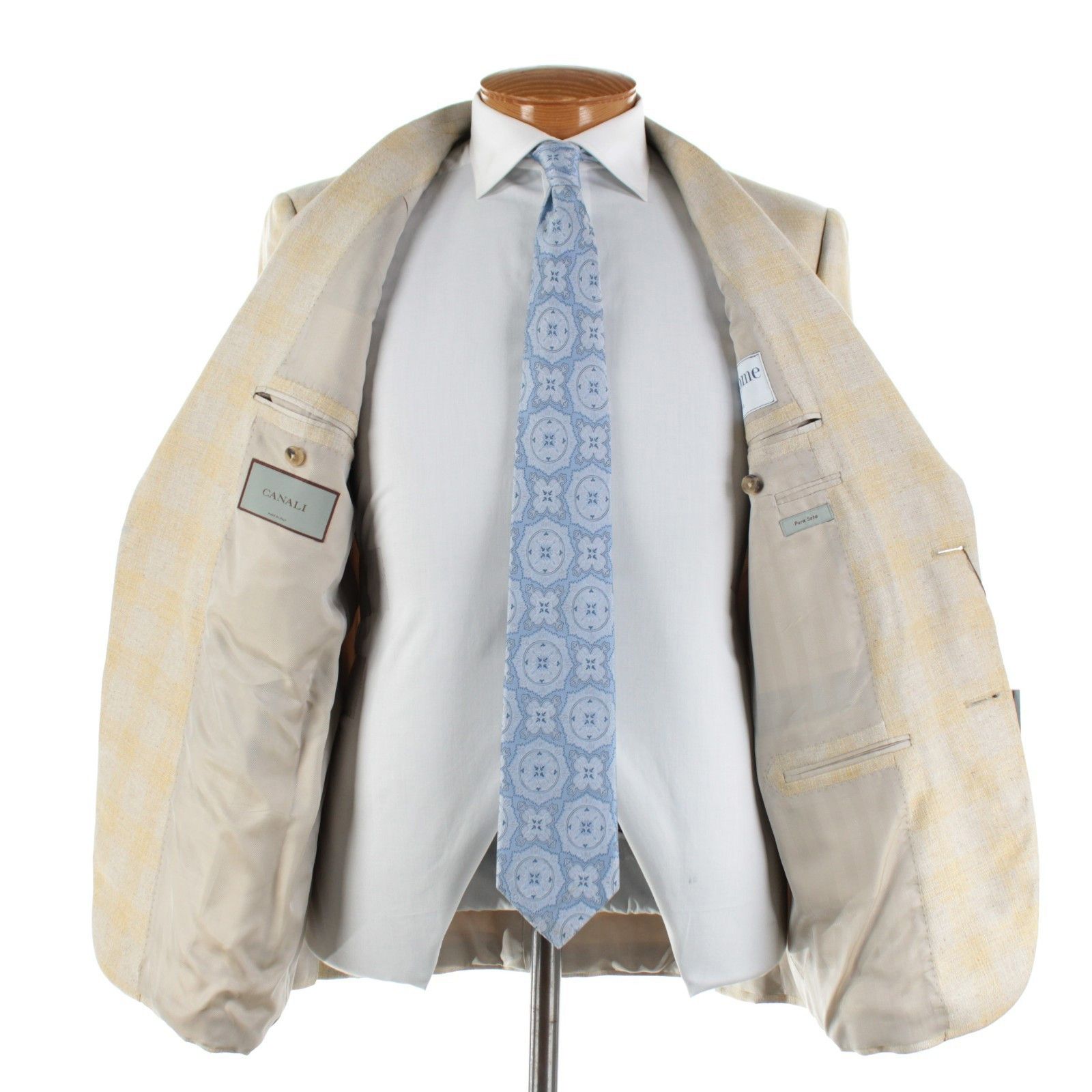 Canali Canali Sport Coat Size 42 Regular US in Beige Size 42R - 6 Thumbnail