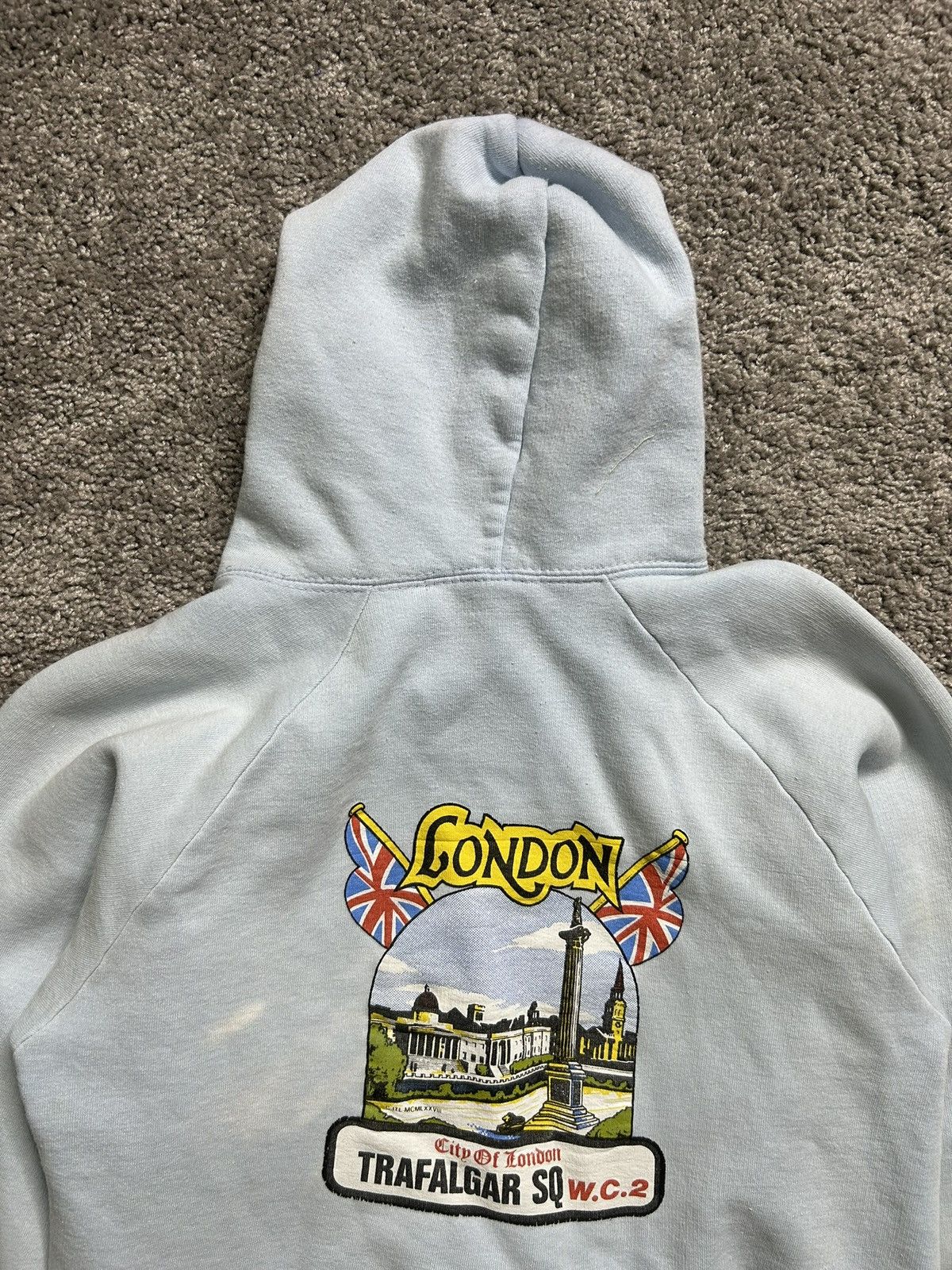 Vintage Vintage 50s/60s Two Tone Blank London Zip Up Sweat Hoodie Size US S / EU 44-46 / 1 - 6 Thumbnail
