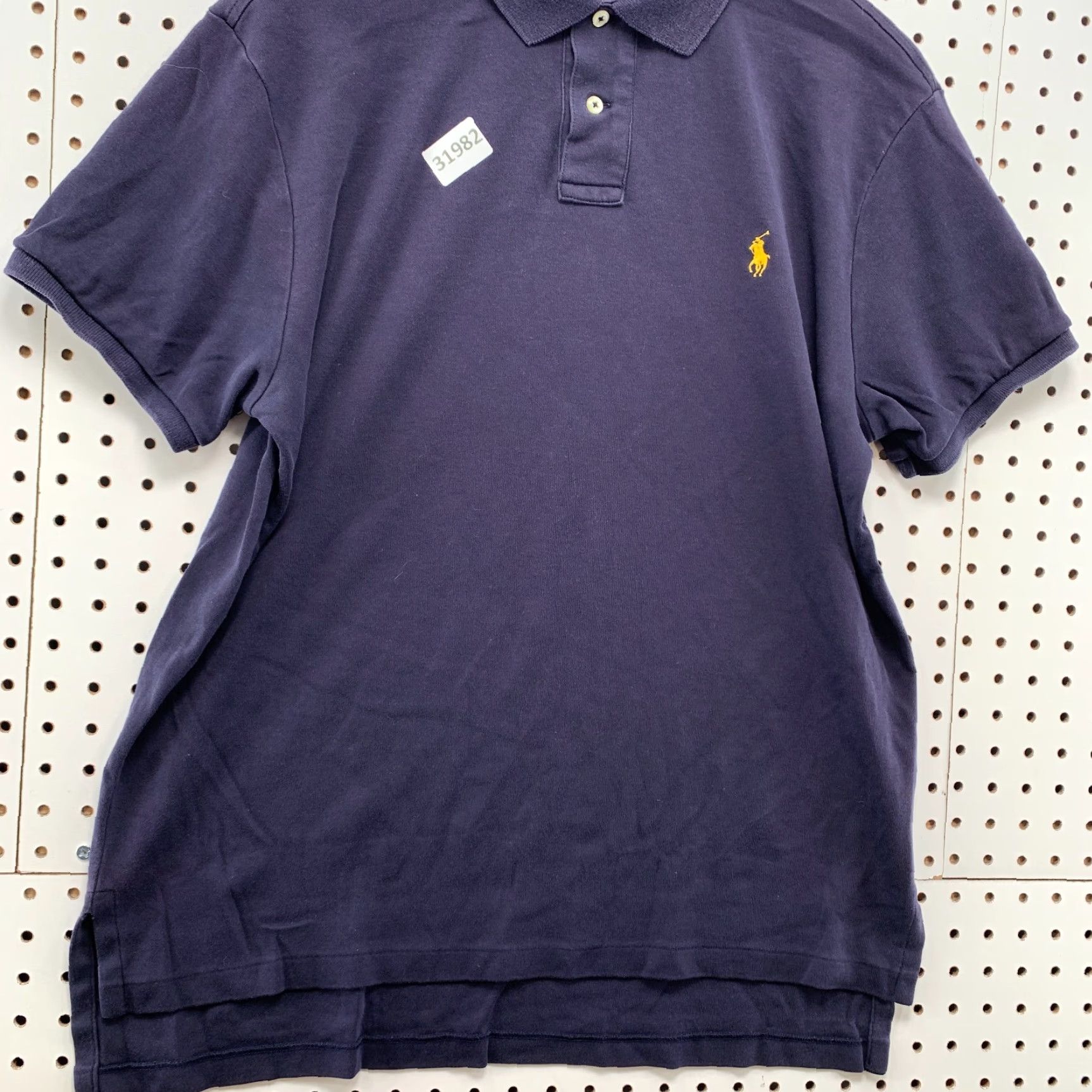 Polo Ralph Lauren VINTAGE Polo Ralph Lauren Polo Shirt Mens Large Blue Yellow Pony Custom Fit 22x28 Size US L / EU 52-54 / 3 - 4 Thumbnail