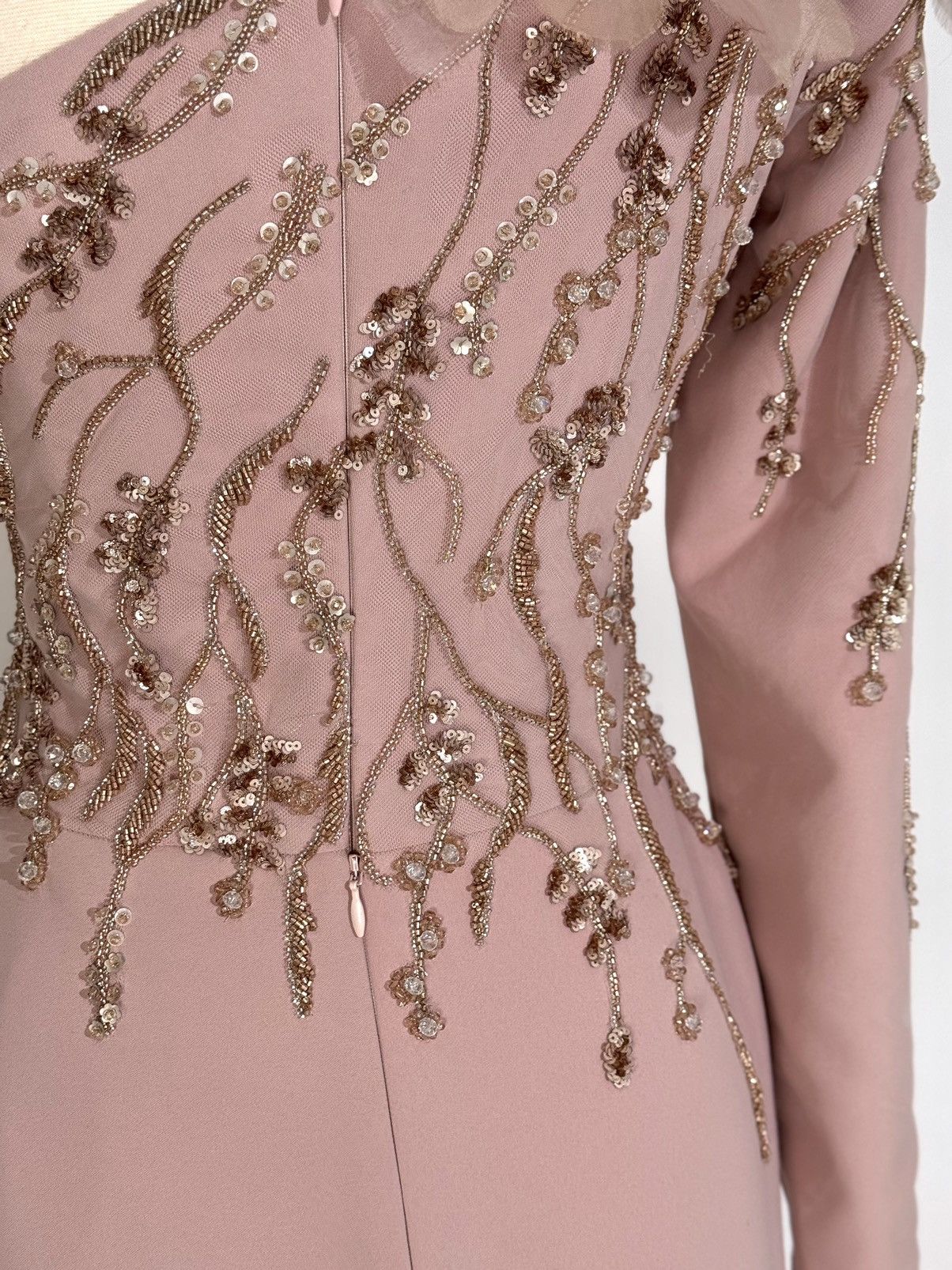 Other Brand New US 6 Tony Ward One Shoulder Gown with Gold Beading Size M / US 6-8 / IT 42-44 - 6 Thumbnail