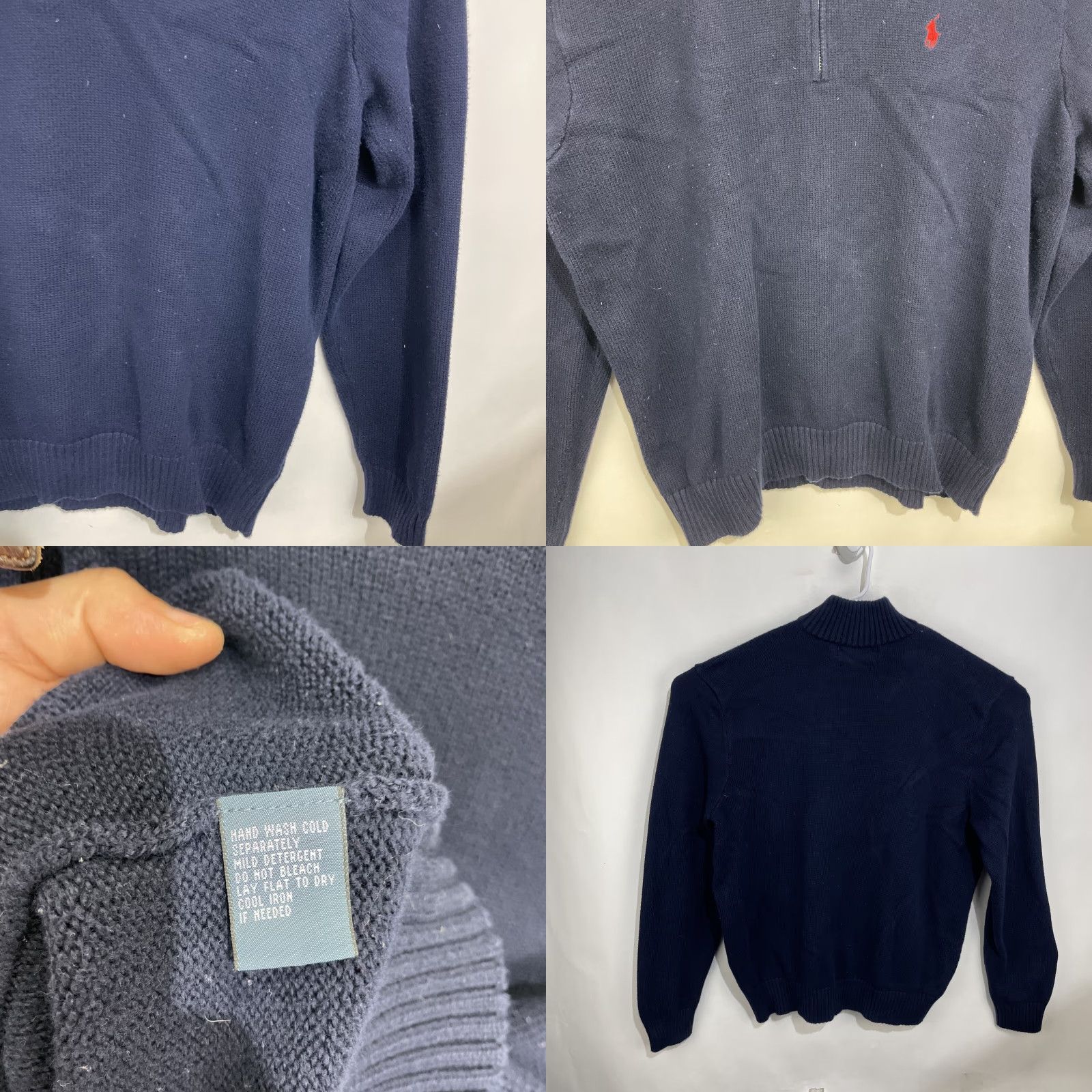Polo Ralph Lauren Polo Ralph Lauren Sweater 1/4 Zip Shirt Men XL Blue Size US XL / EU 56 / 4 - 8 Thumbnail
