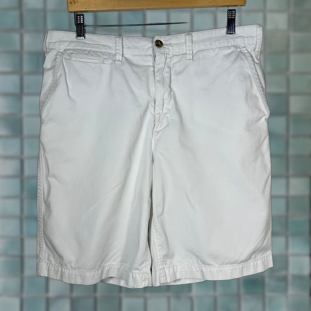 Polo Ralph Lauren Polo Ralph Lauren Mens Chino Shorts White Cotton Twill Relaxed Fit 34 Casual Size US S / EU 44-46 / 1 - 1 Thumbnail