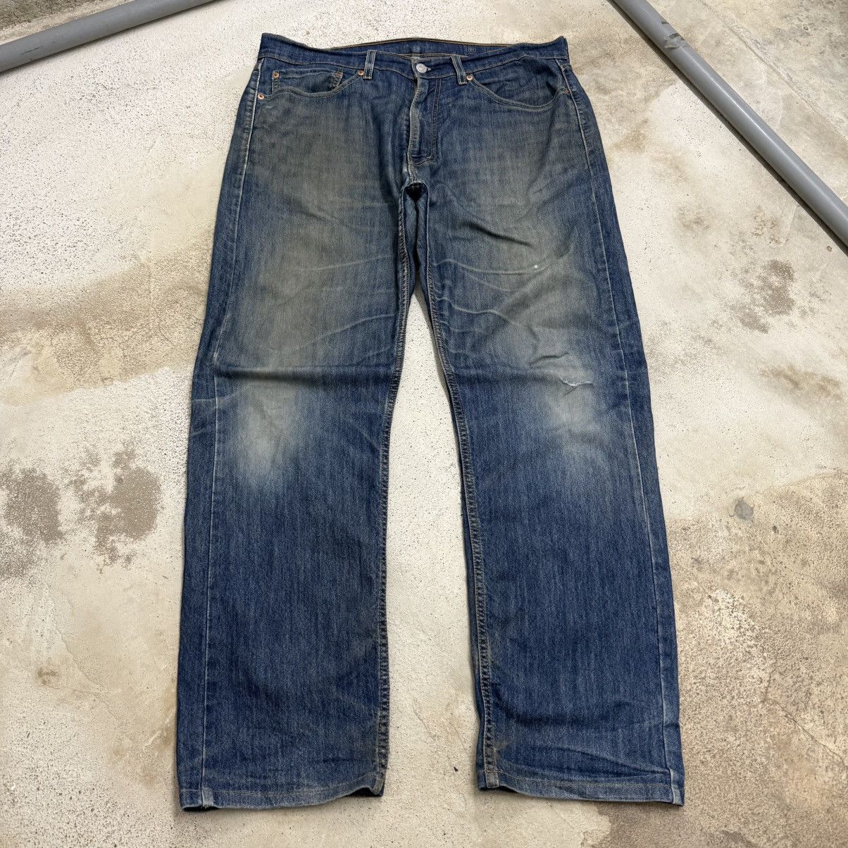 Levi's Levis 505 Cool Distressed Repaired Stretch Denim Pants Size US 36 / EU 52 - 3 Thumbnail