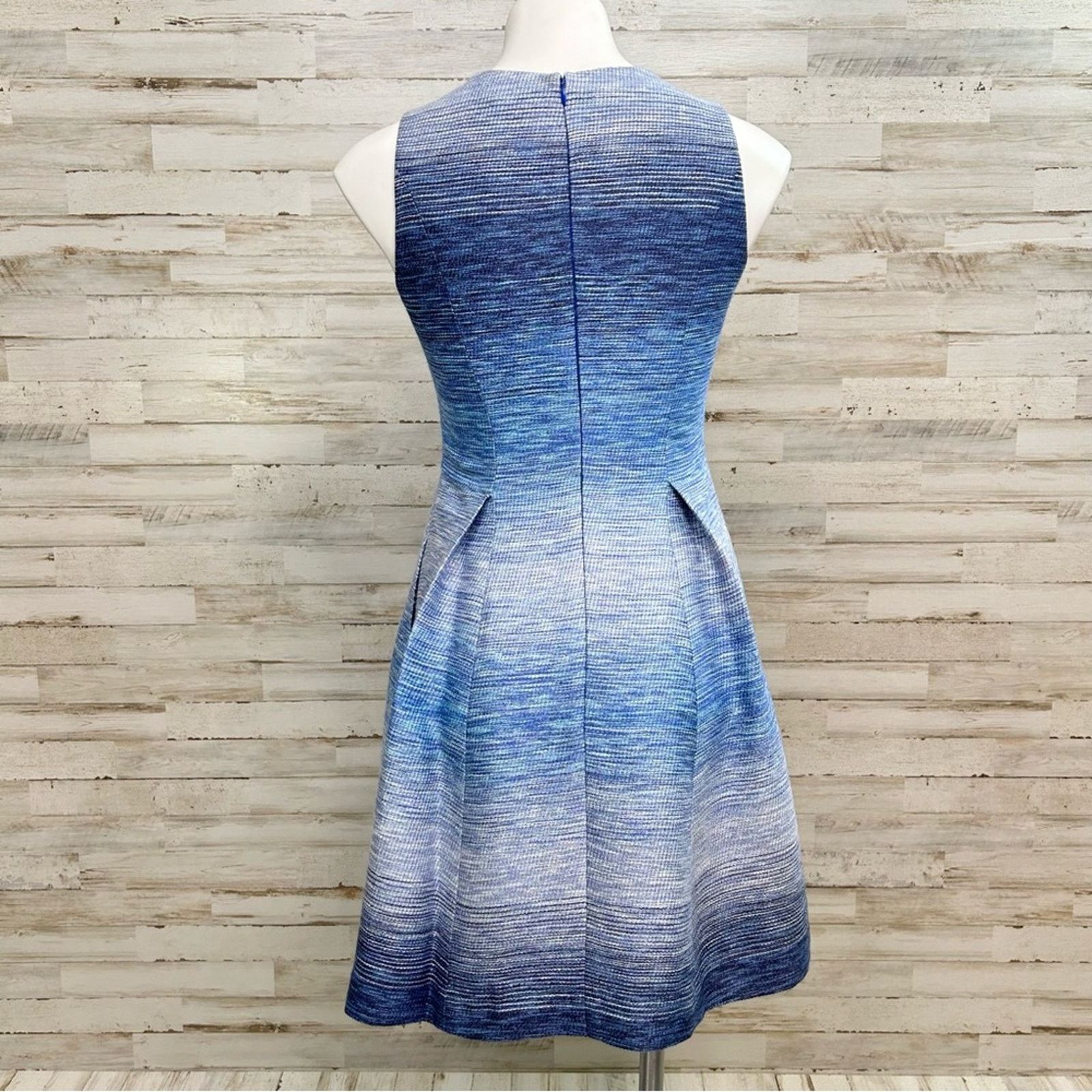 REVOLVE Shoshanna Revolve Helena Ombre Tweed Dress Sz 0 Blue Pockets Size XS / US 0-2 / IT 36-38 - 9 Thumbnail
