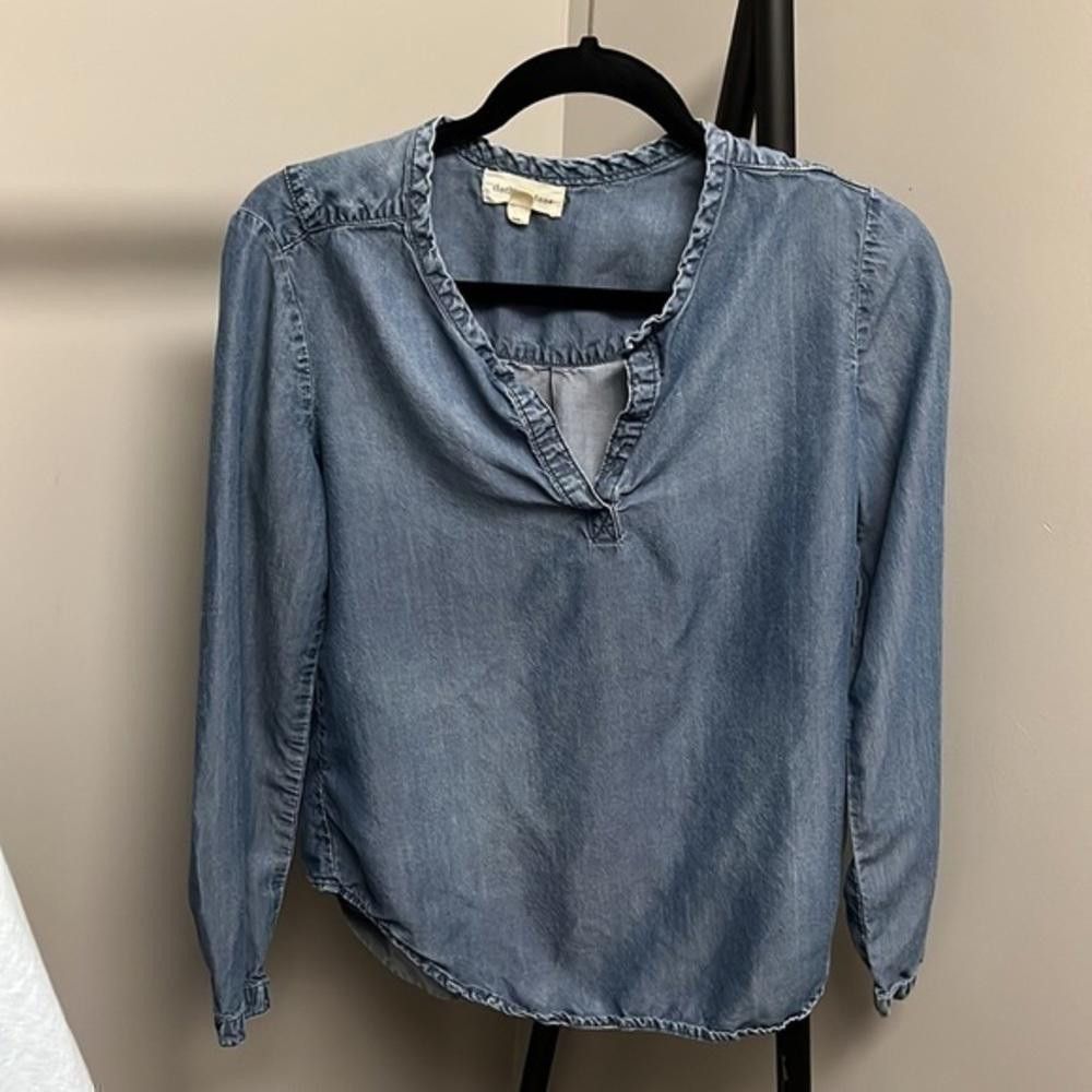 Designer Cloth and Stone chambray top Size XS / US 0-2 / IT 36-38 - 2 Thumbnail