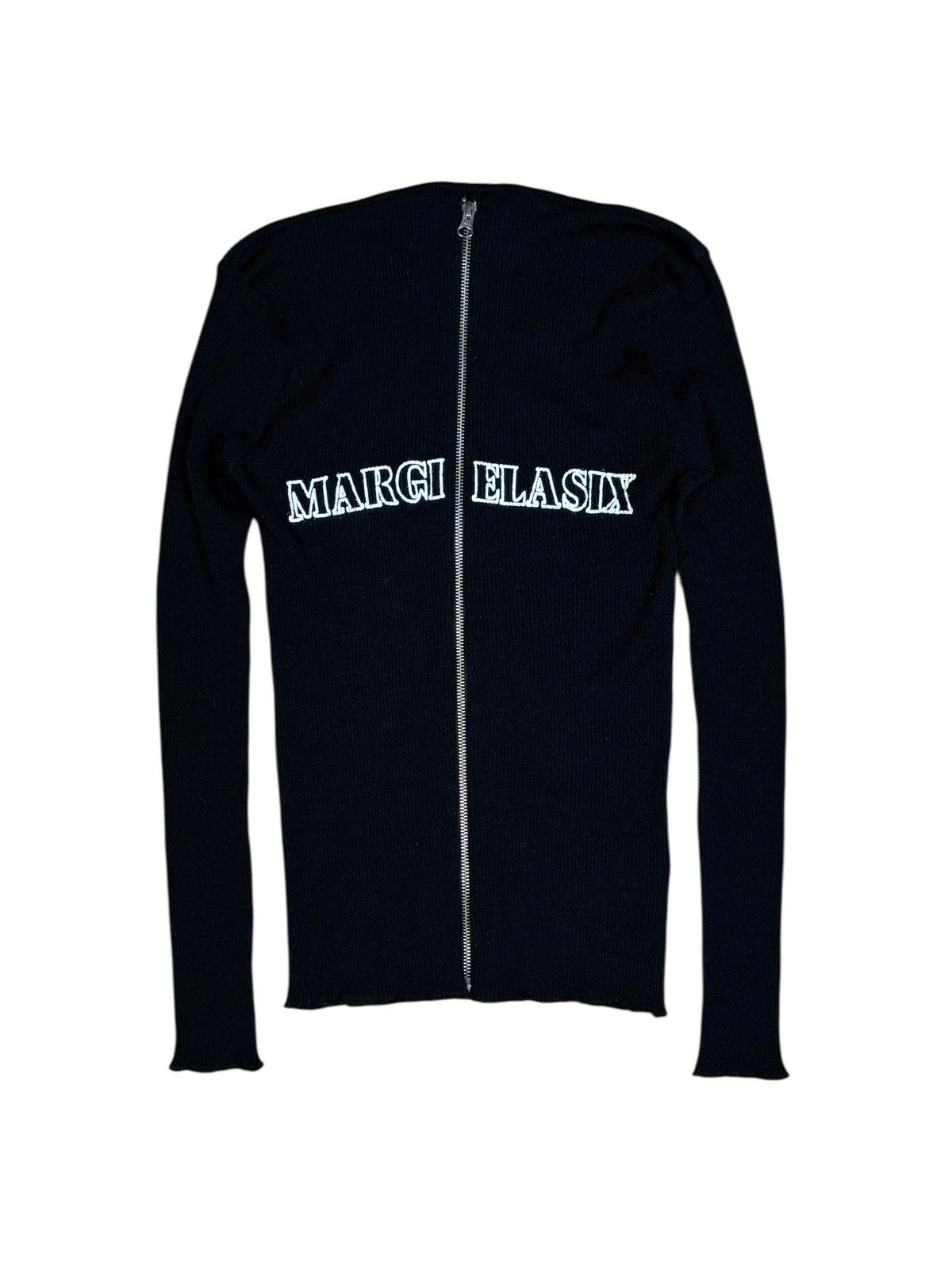 Maison Margiela Maison Margiela MM6 Logo Zip Knit Sweater Size US XS / EU 42 / 0 - 1 Thumbnail
