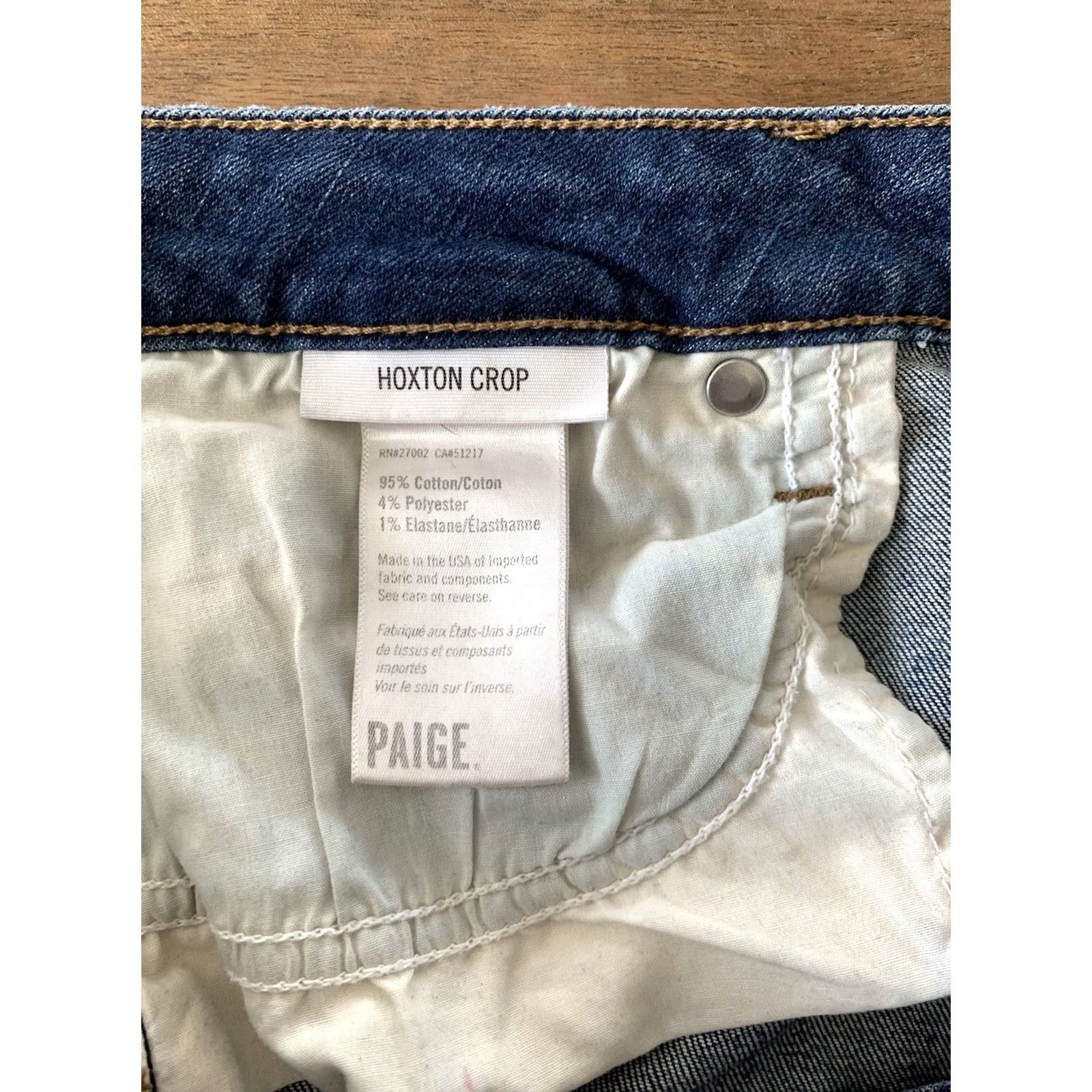 Paige Paige Jeans Womens Crop Denim Slim Distressed High Rise 30 Blue Pants 5-Pocket Neckt Logo USA Vintage No Size 30" / US 8 / IT 44 - 4 Thumbnail