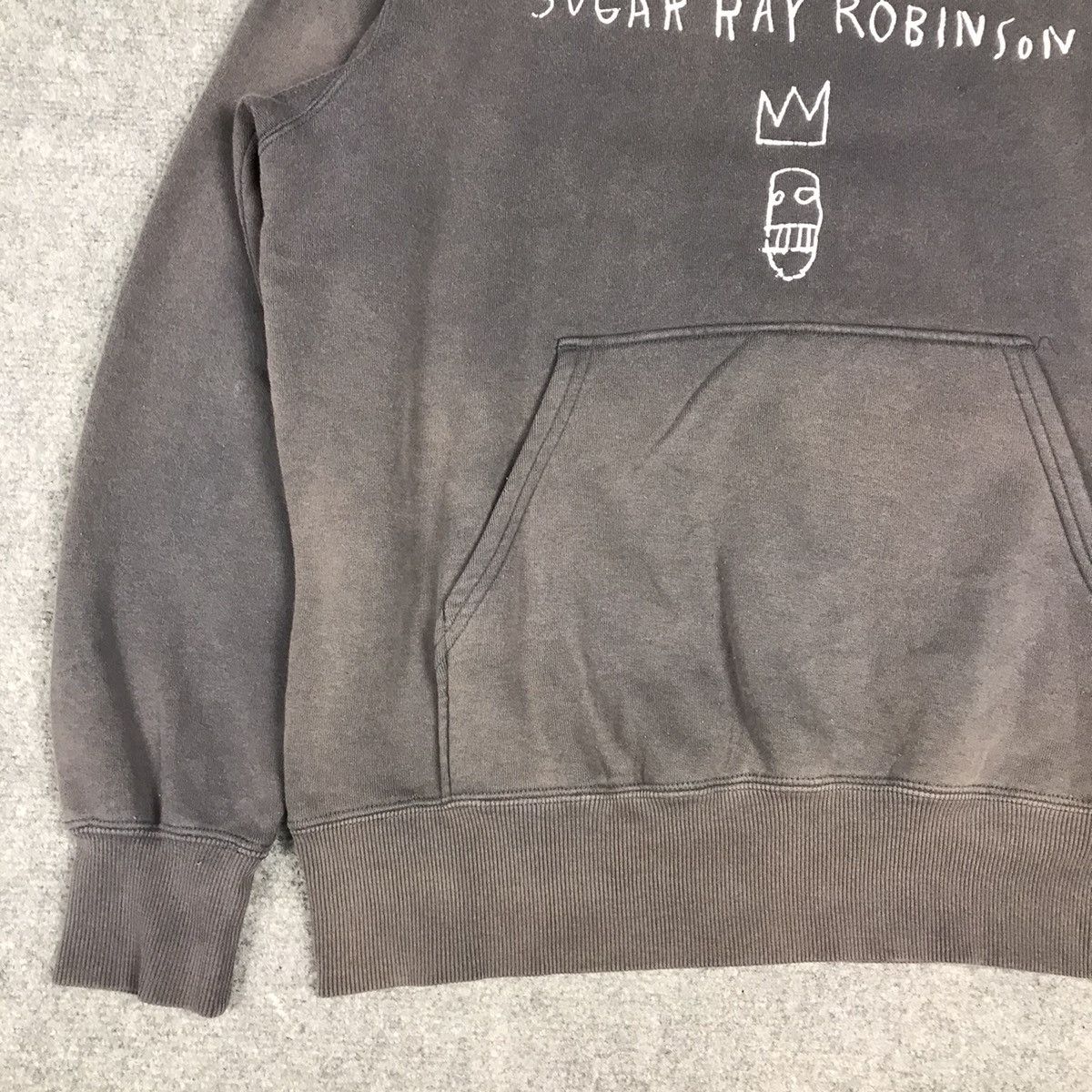 Jean-Michel Basquiat JEAN MICHEL BASQUIAT X SUGER RAY ROBINSON GRAY FADED HOODIES Size US M / EU 48-50 / 2 - 3 Thumbnail