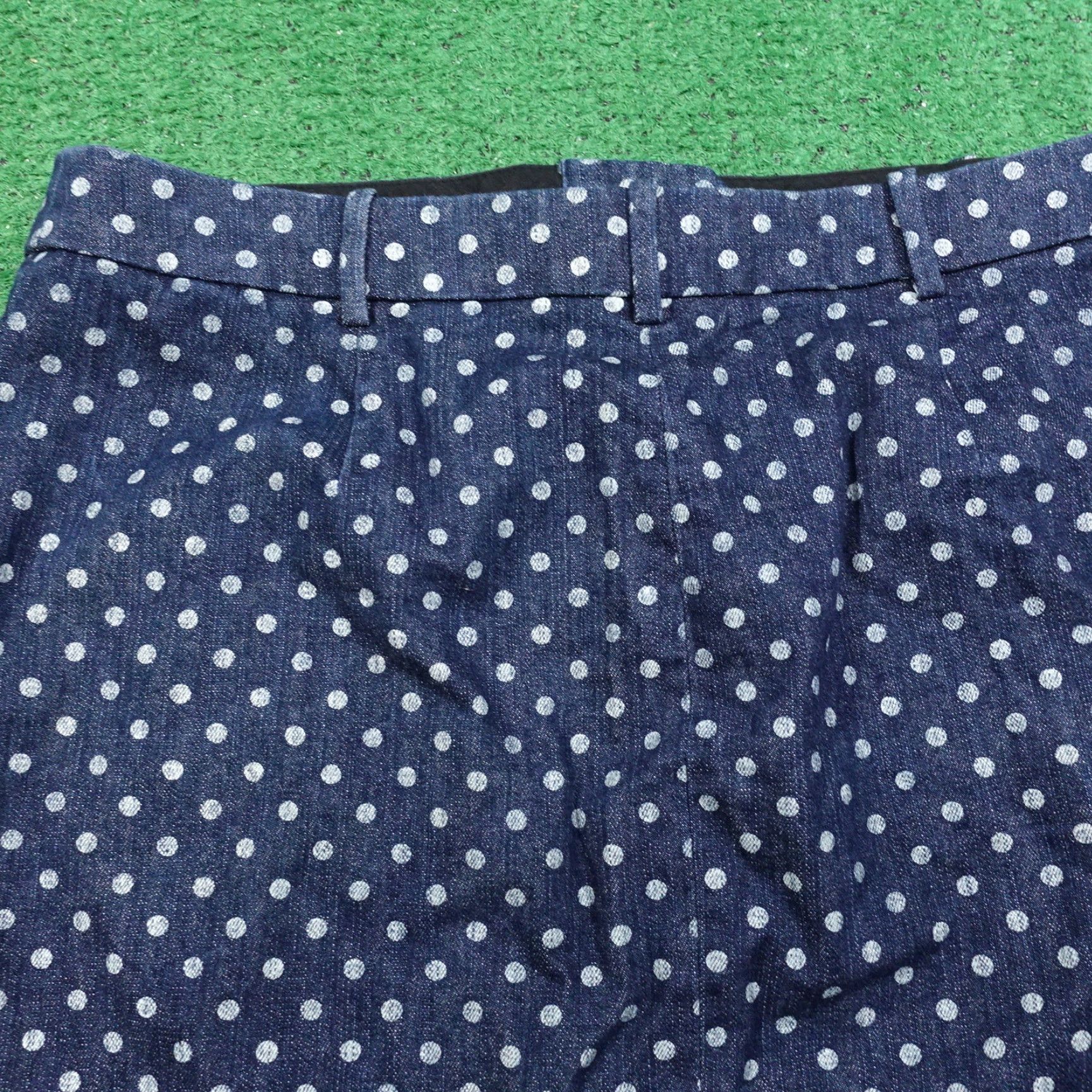 J.Crew VINTAGE J.CREW Polka Dot Denim Blue Jean Skirt Womens Size 8 Casual Retro Size 30" / US 8 / IT 44 - 4 Thumbnail