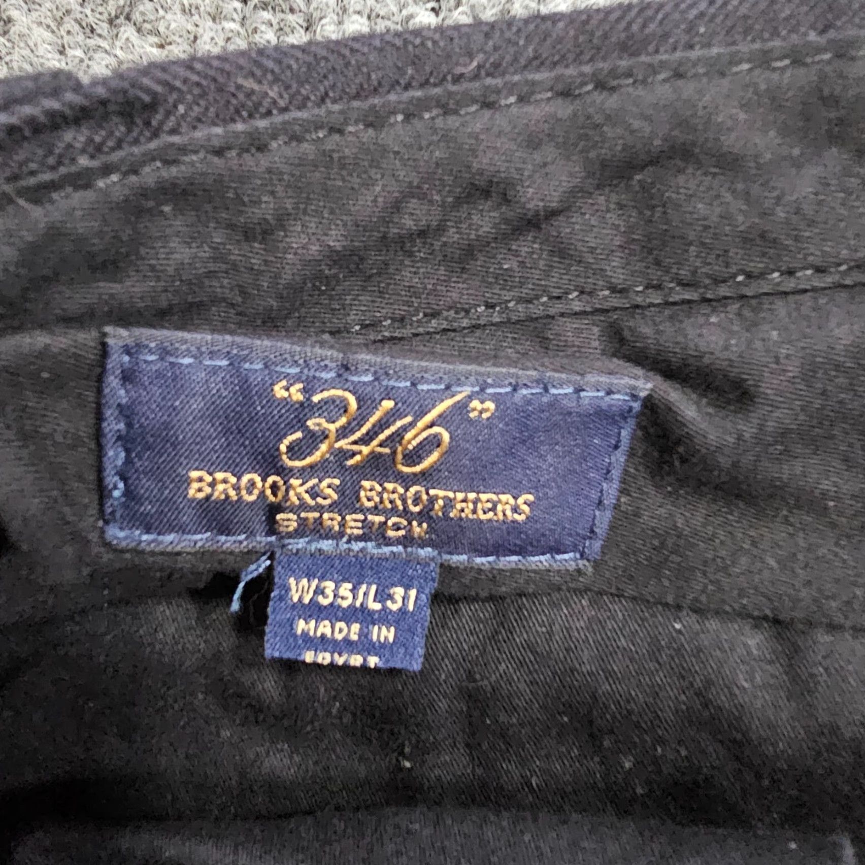 Brooks Brothers Brooks Brothers Dress Pants Mens 35x31 Flat Front Classic Fit Black Wool Dress Pants Mens Size US 35 - 3 Thumbnail