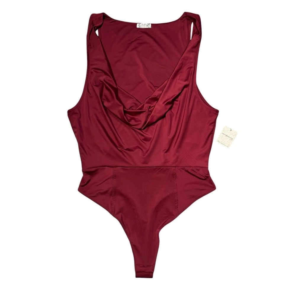 Free People NWT New Free People When And Where Dark Red Cowl Neck Bodys Size S / US 4 / IT 40 - 1 Thumbnail