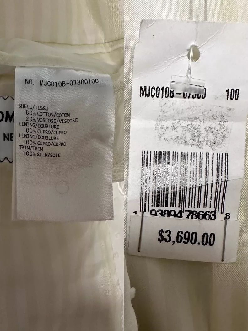 Thom Browne White Embroidered Cotton Jacket by Thom Browne-dmc Size US M / EU 48-50 / 2 - 1 Thumbnail