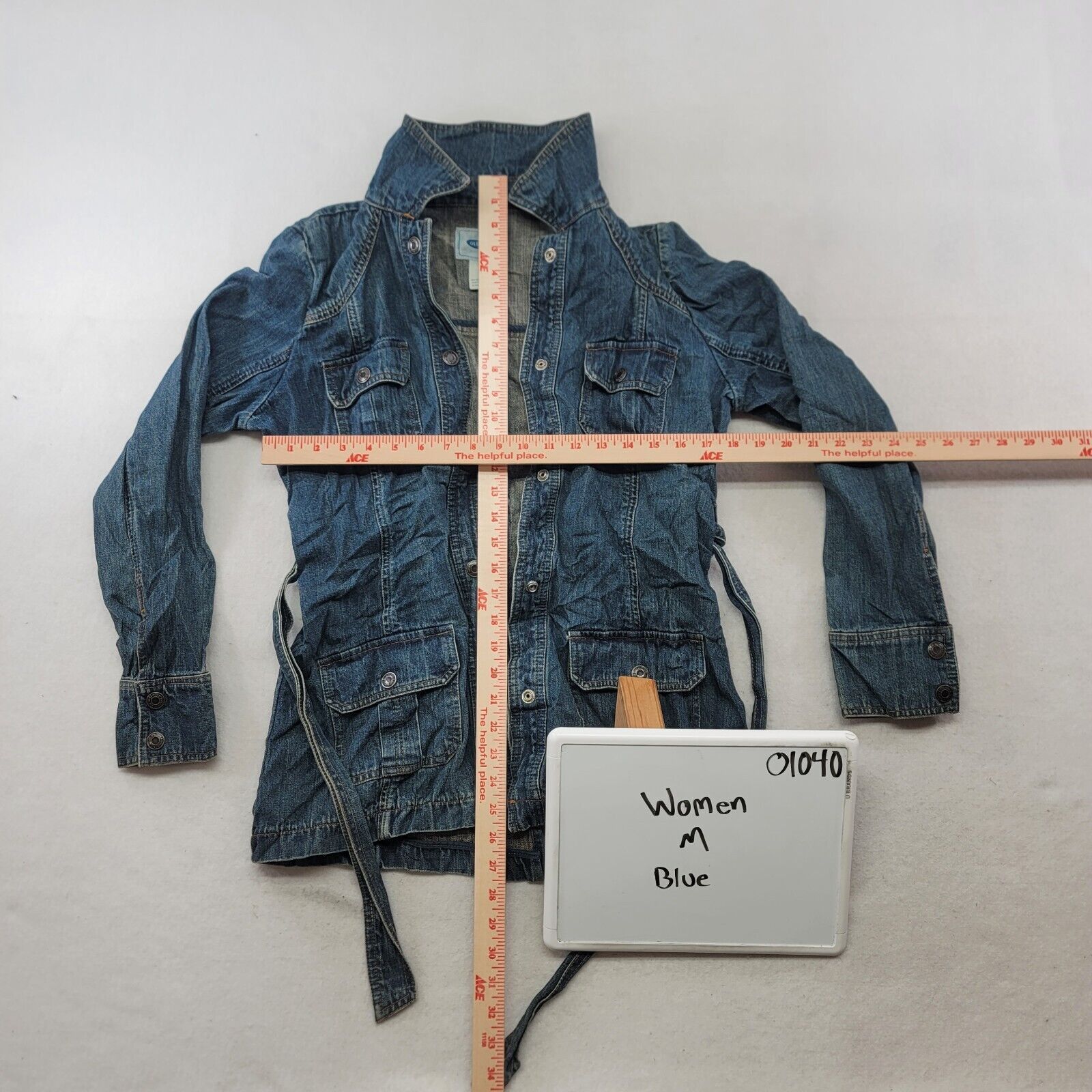 Old Navy Old Navy Button Up Denime Jacket Womens Size Medium M Blue Size M / US 6-8 / IT 42-44 - 6 Thumbnail
