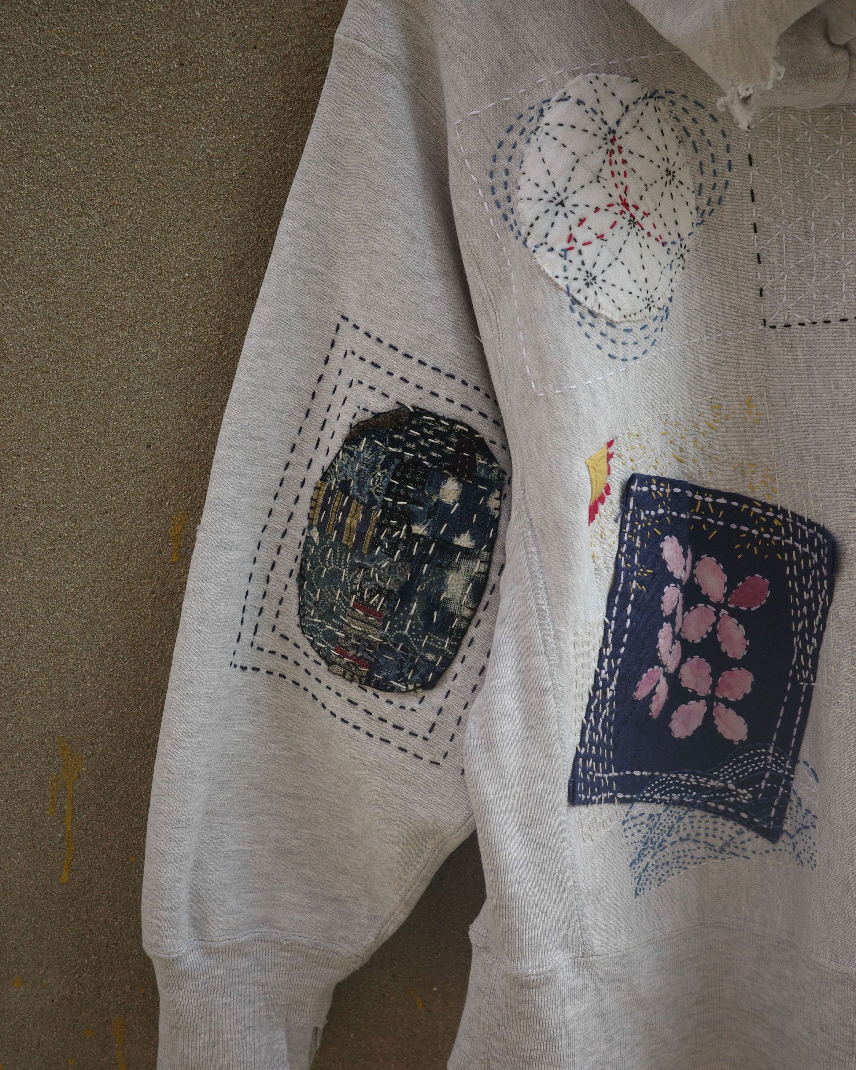 Champion 80's Champion Reverse Weave Sashiko Hoodie Size US M / EU 48-50 / 2 - 9 Thumbnail