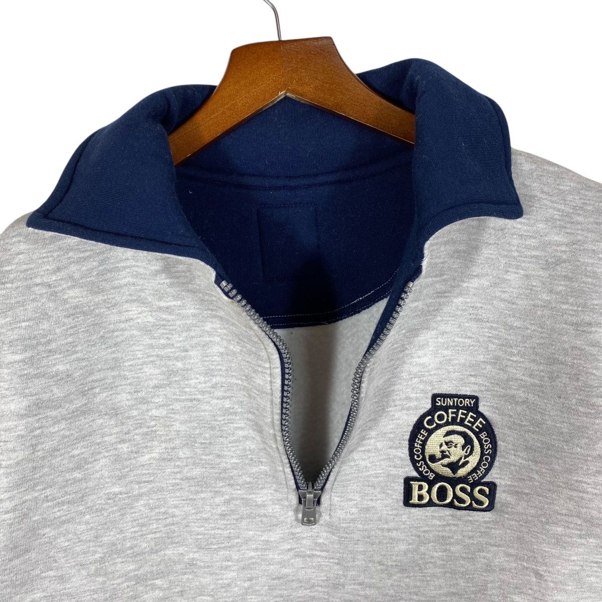 Vintage Vintage Suntory Coffee Boss Half Zip Pullover Sweatshirt Size US L / EU 52-54 / 3 - 6 Thumbnail