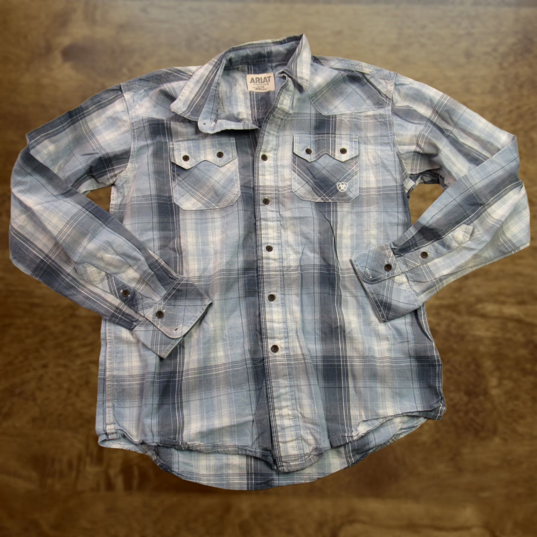 Ariat Ariat Shirt Mens Large Long Sleeve Button Front Plaid Pockets Blue Casual Size US L / EU 52-54 / 3 - 1 Thumbnail