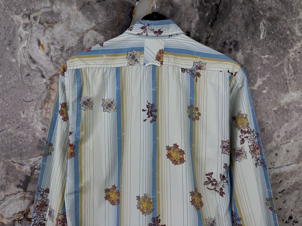 Guess Guess Jeans Men’s Button Up Shirt Striped Floral Long Sleeve Size US M / EU 48-50 / 2 - 11 Thumbnail