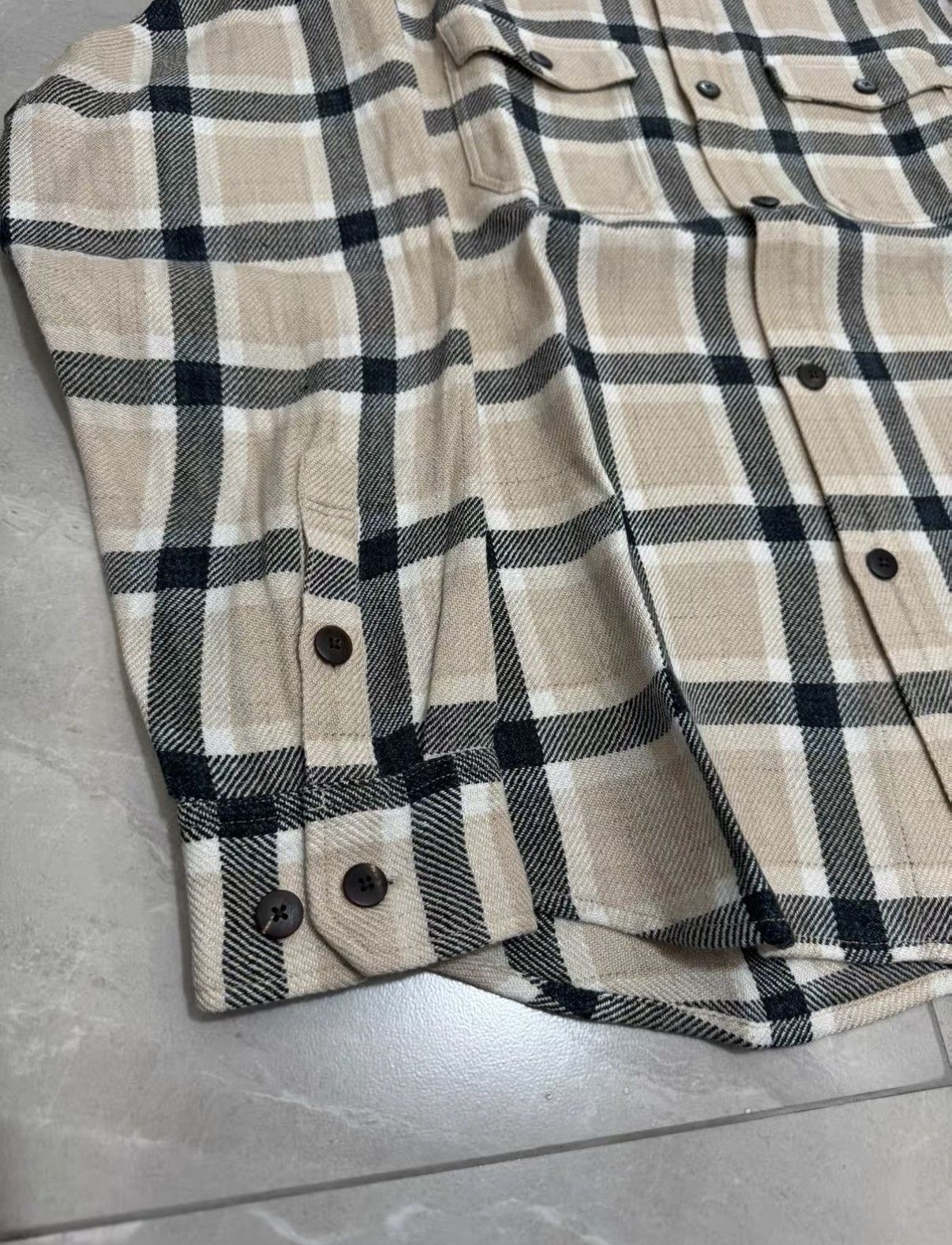 Visvim VISVIM 25SS LUMBER CHECK L/S Beige Check Shirt J34 Size US S / EU 44-46 / 1 - 2 Thumbnail