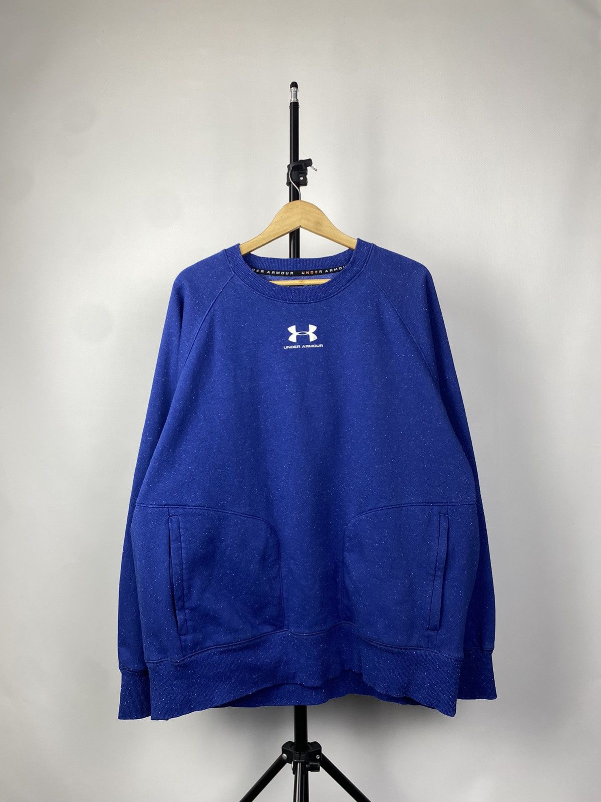 Under Armour × Vintage Vintage CRAZY baggy Under Armour Zip Sweatshirt Size US XL / EU 56 / 4 - 1 Thumbnail
