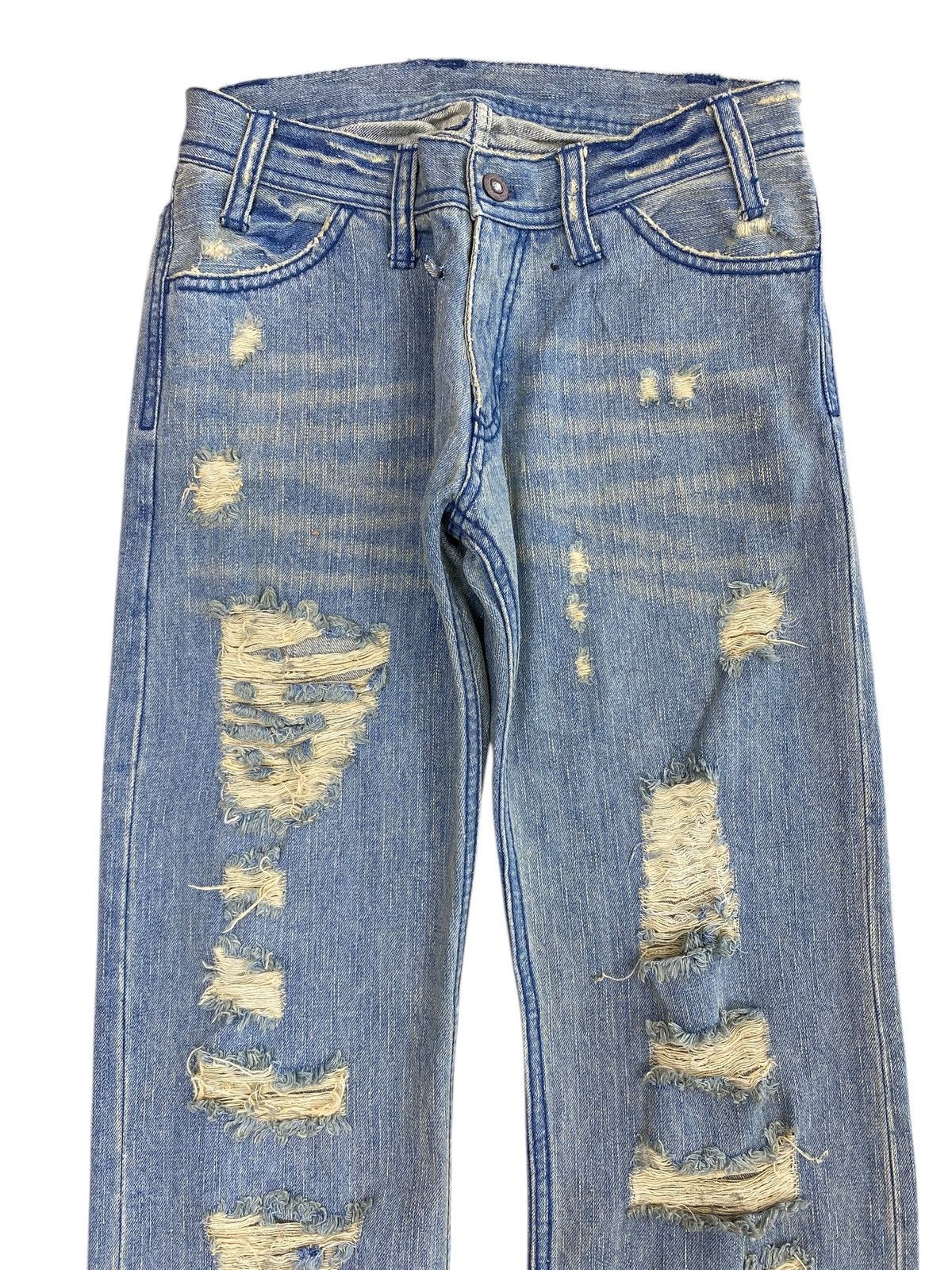 Japanese Brand Japanese Brand Acid Blue Wash Style Distressed Jeans Size US 27 - 2 Thumbnail