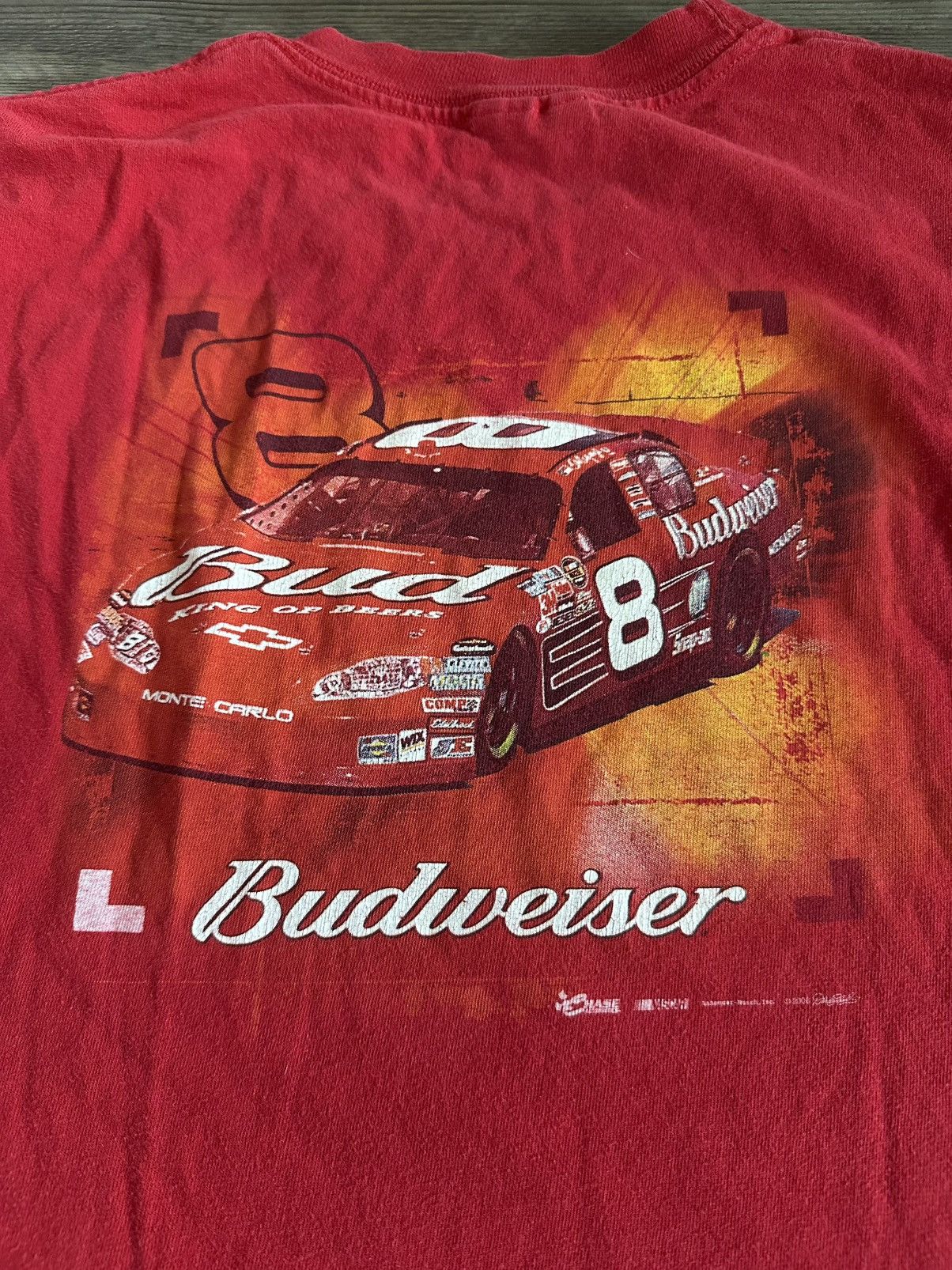 NASCAR Vintage Y2K Dale Earnhardt Jr Budweiser NASCAR Racing Tee Size US L / EU 52-54 / 3 - 3 Thumbnail