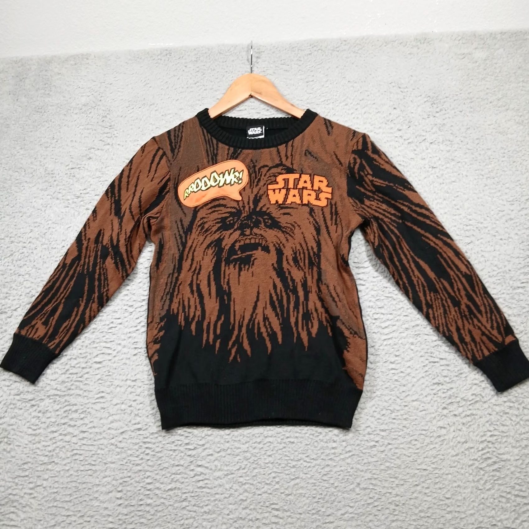 Star Wars VINTAGE Star Wars Chewbacca Knit Sweater Brown Black Unisex S Size US S / EU 44-46 / 1 - 2 Thumbnail