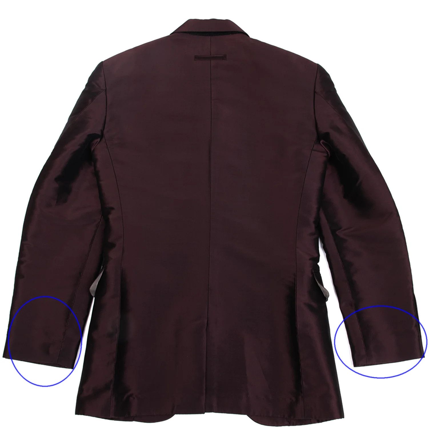 Jean Paul Gaultier Glossy Peak Lapel Jacket in Wine, Size 48 Size US M / EU 48-50 / 2 - 14 Thumbnail