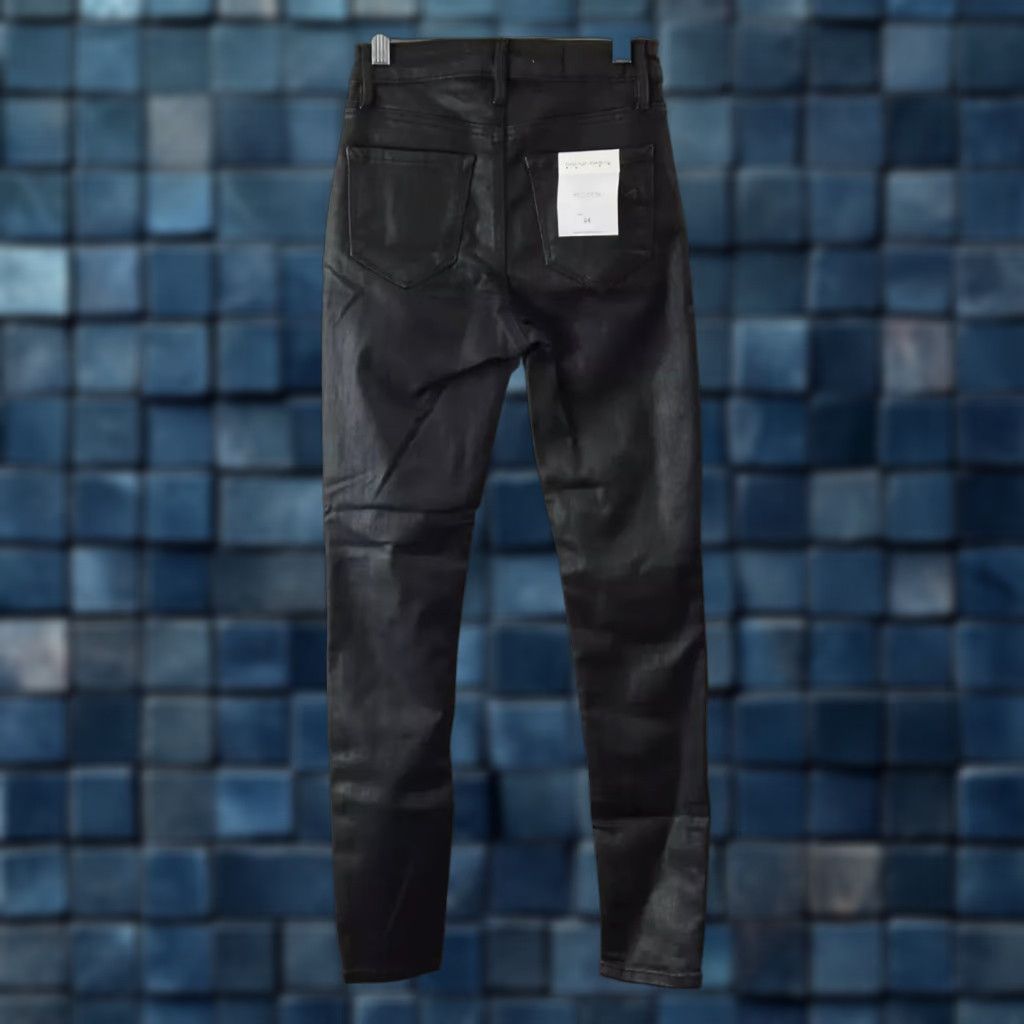 Vintage Hidden Jeans Taylor High-Rise Black Textured Skinny Pants Size 24 Womens NWT Size 42" / US 20 - 1 Thumbnail