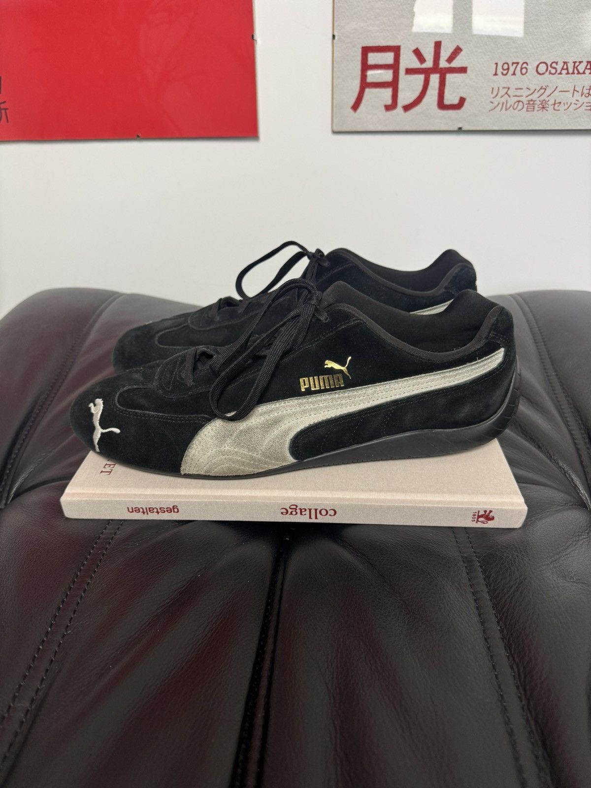 Puma Rare Big Size Vintage Puma Speedcat Suede Black Low Sneakers Size US 13 / EU 46 - 1 Thumbnail