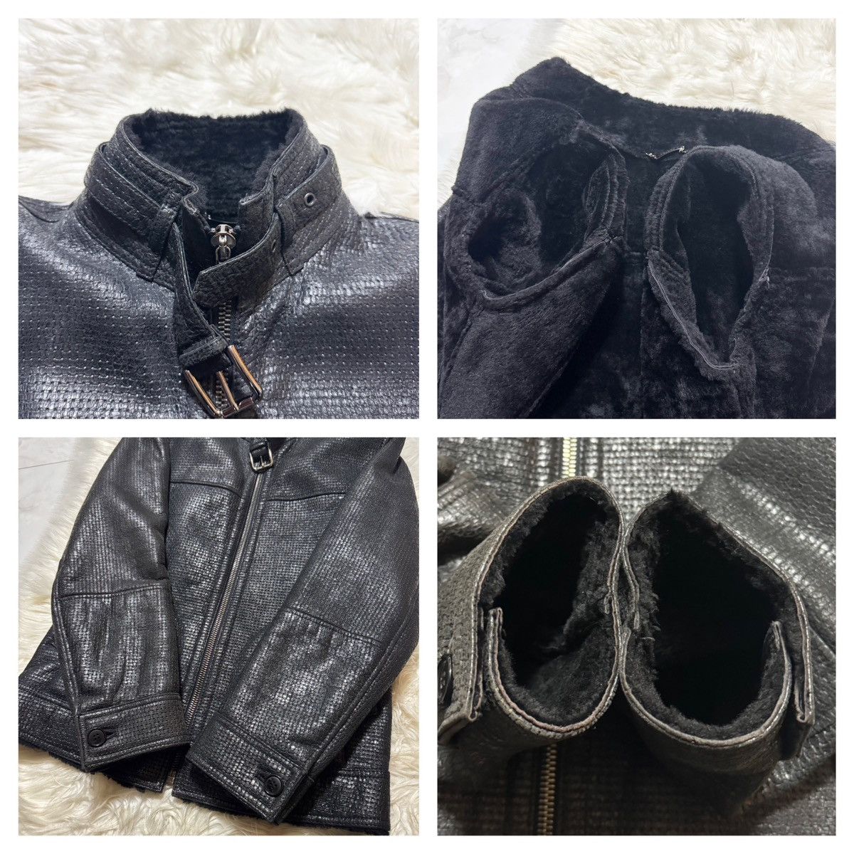 Dolce & Gabbana Authentic, Dolce & Gabbana Leather Jacket with Boa Size US S / EU 44-46 / 1 - 4 Thumbnail