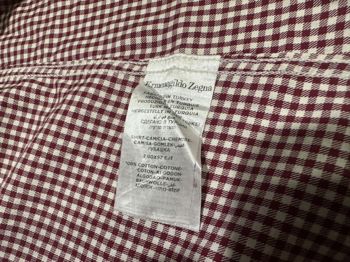 Ermenegildo Zegna 🔥Ermenegildo Zegna Red Check Shirt Long Sleeve Size US M / EU 48-50 / 2 - 6 Thumbnail