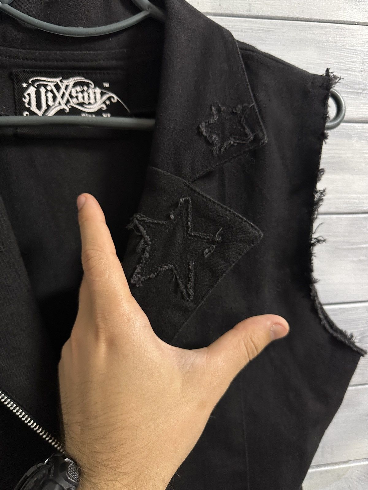 Designer × Japanese Brand Rare Denim Vest ViXXSin Avant-Garde Japan Style. Size L / US 10 / IT 46 - 3 Thumbnail