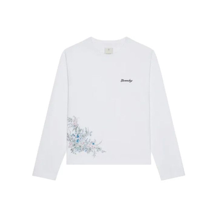 Givenchy Givenchy Boxy Fit Flowers Logo Long Sleeve T-Shirt Size US L / EU 52-54 / 3 - 1 Thumbnail