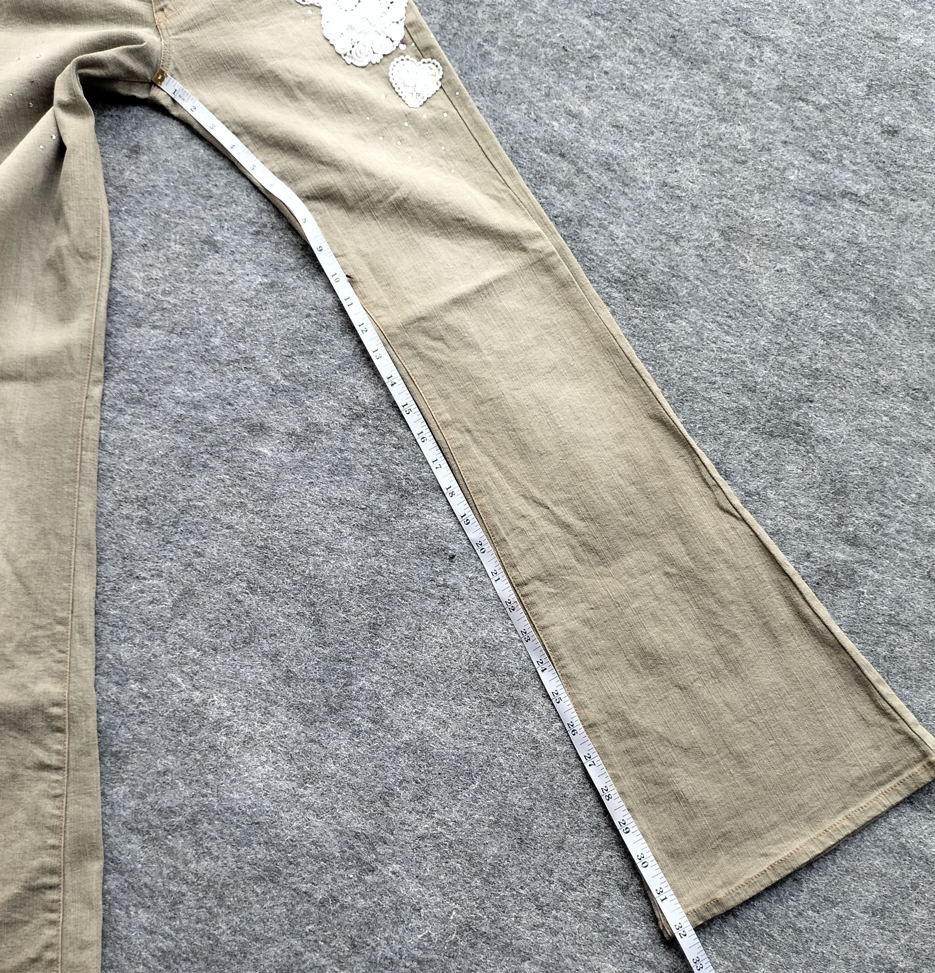 Hysteric Glamour 00s Mezzo Piano brocade rhinestone flarw jeans Size 27" / US 4 / IT 40 - 18 Thumbnail